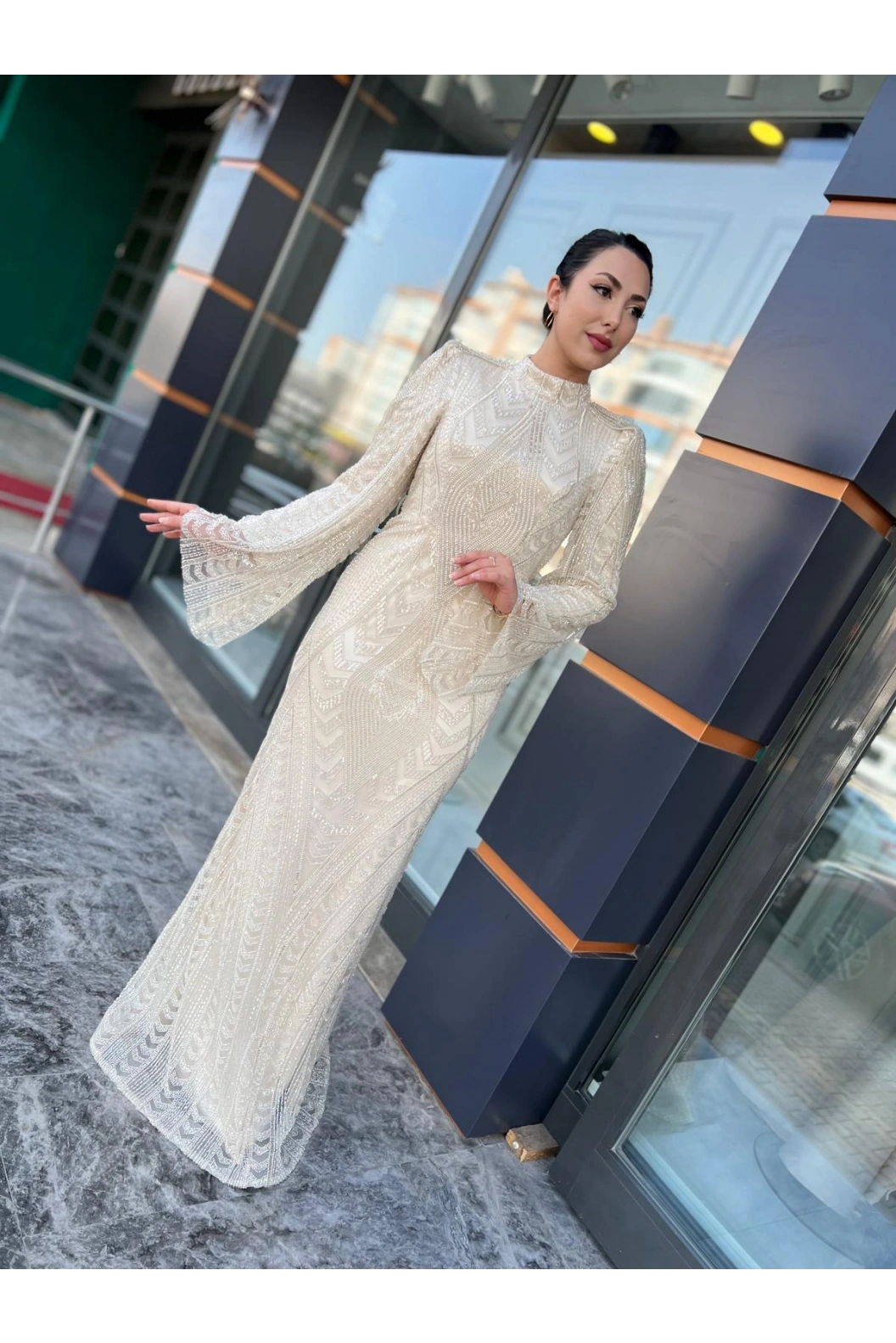 GAMZE ÖZKUL-MİLENDA ABİYE BEJ