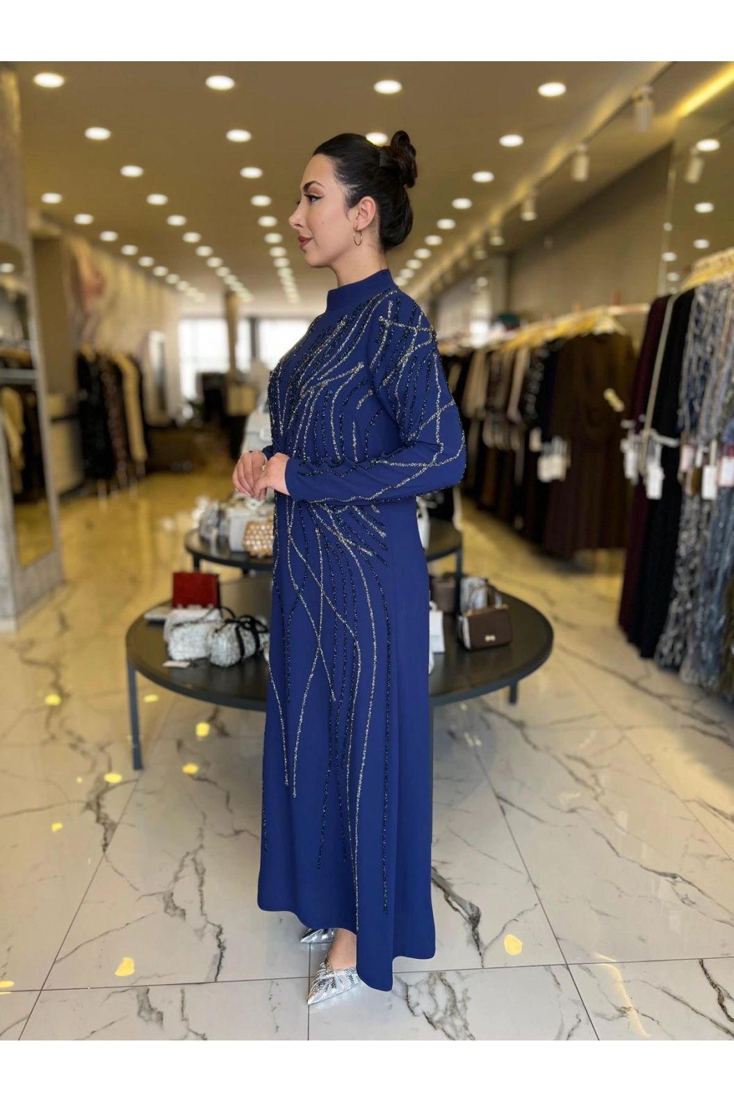 BEYOĞLU-BÜYÜK BEDEN ABİYE LACİVERT