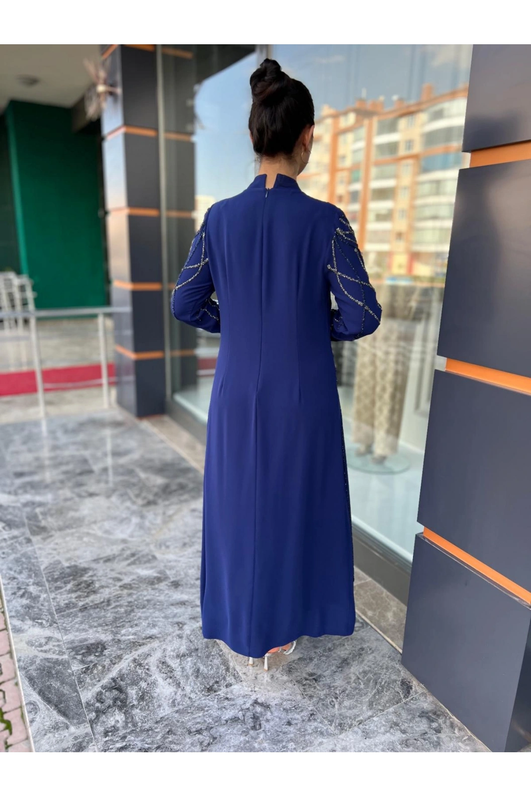 BEYOĞLU-BÜYÜK BEDEN ABİYE LACİVERT