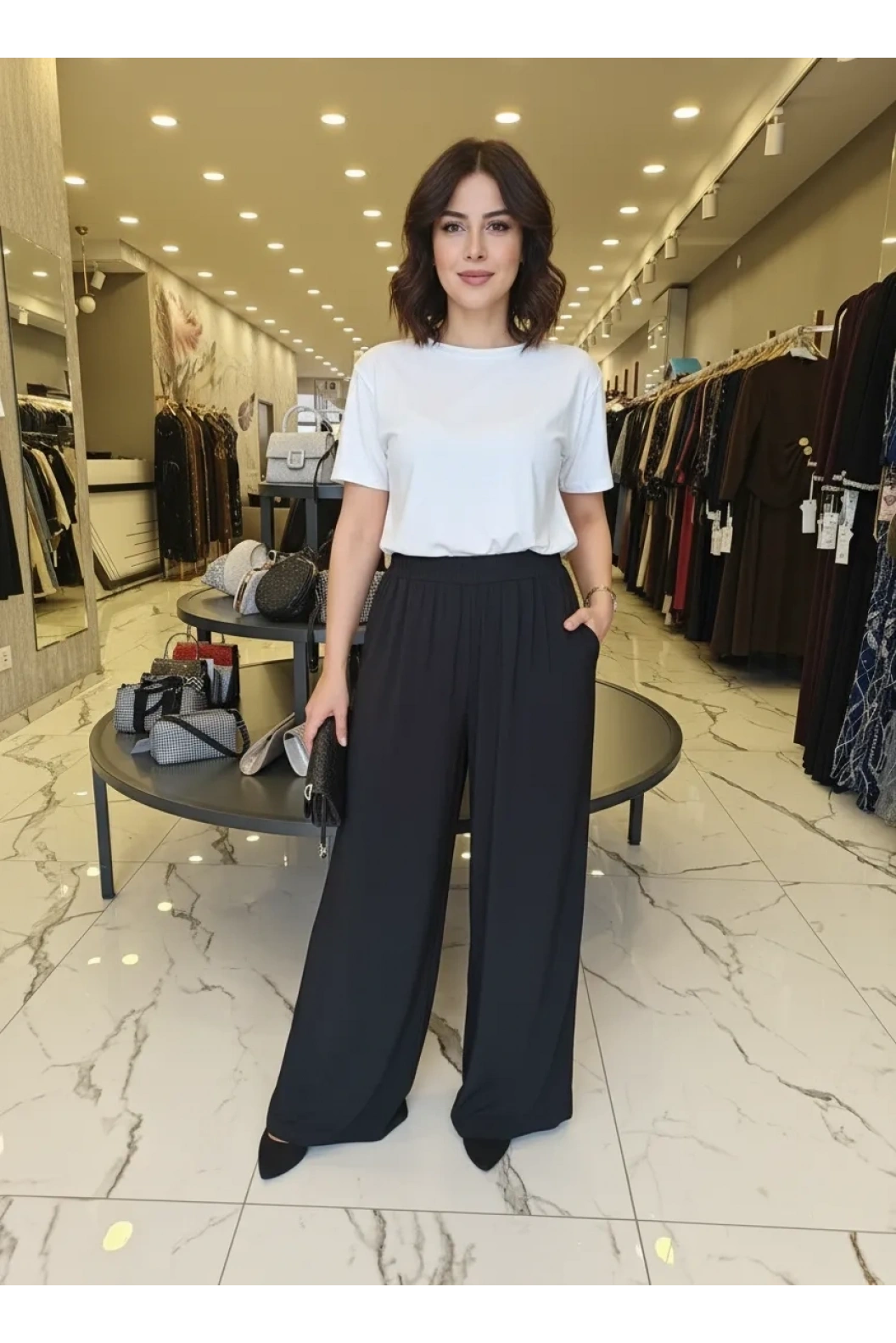 SENTEZ-BOL PAÇA PANTOLON SİYAH