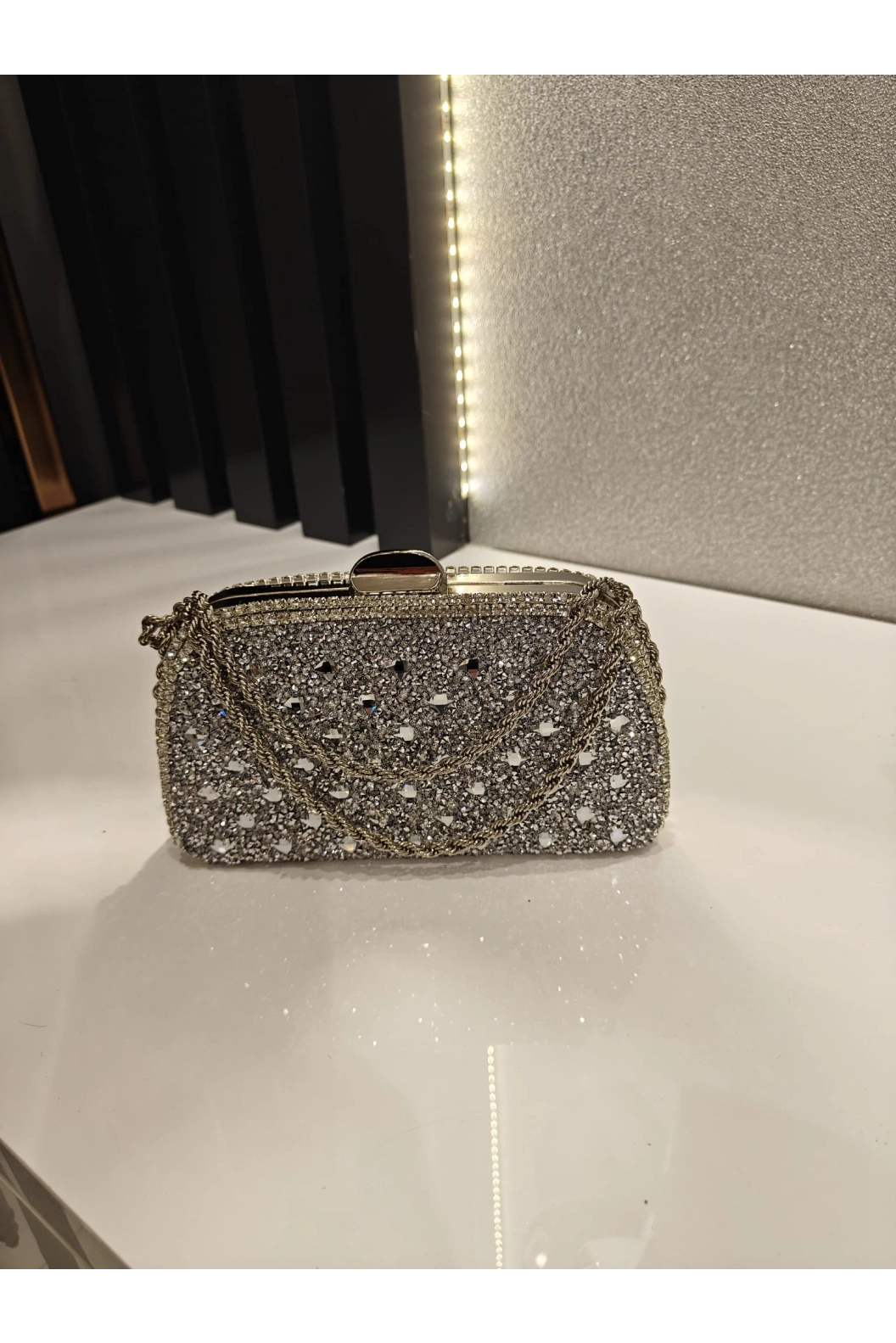 MERİHCE-CAMLI SERPME ÇANTA GÜMÜŞ