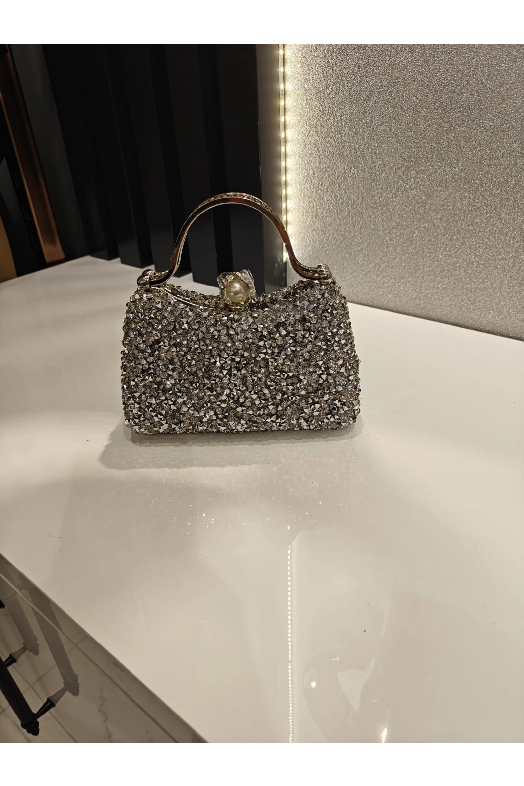 MERİHCE-SERPME ABİYE ÇANTA GÜMÜŞ