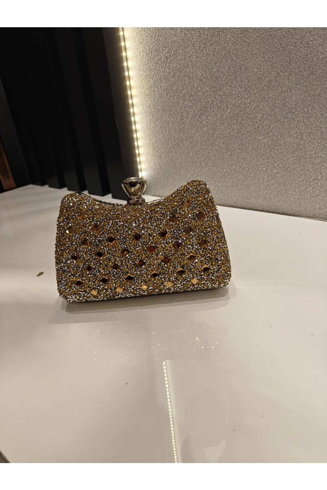 MERİHCE-SERPME ABİYE ÇANTA GOLD