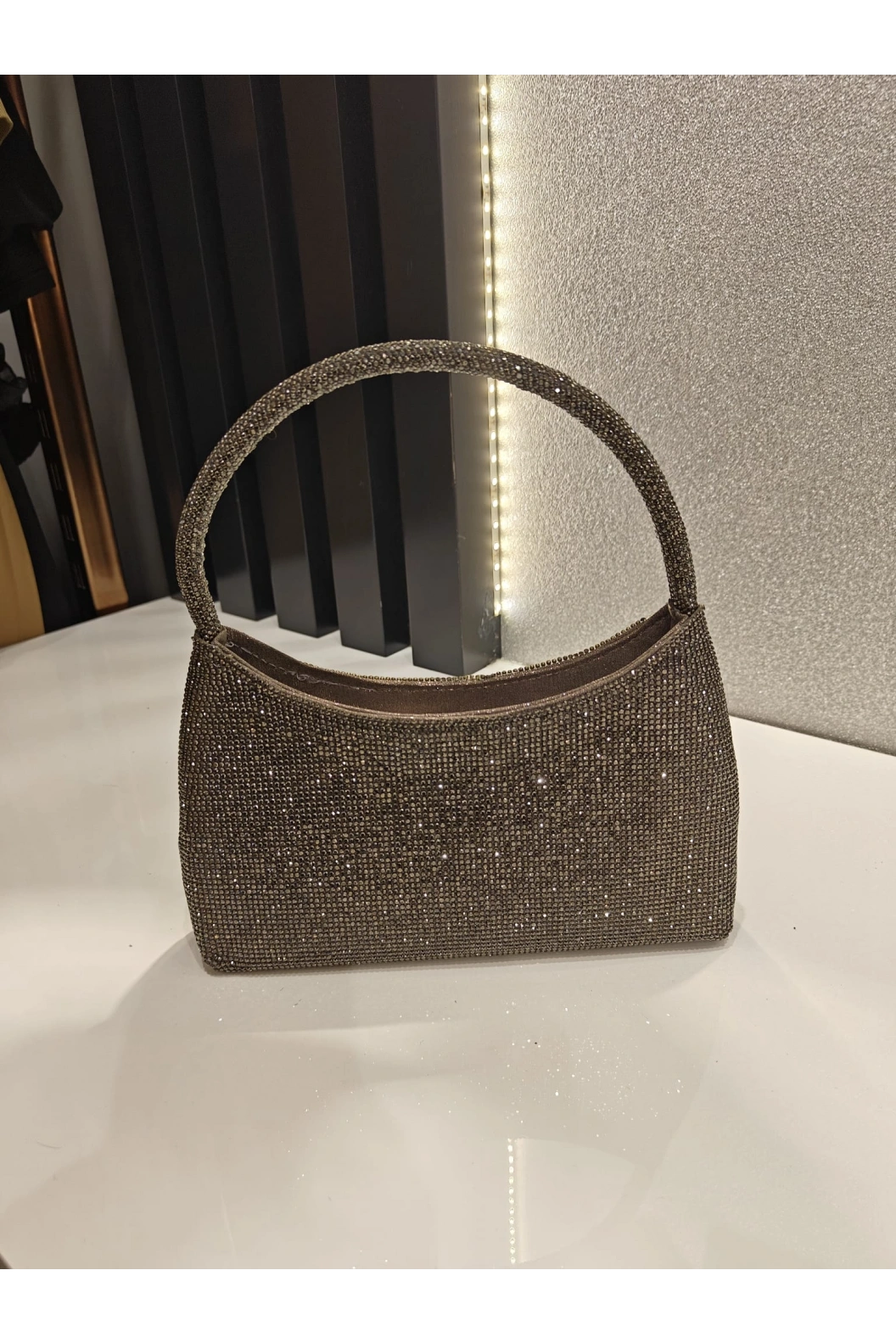 MERİHCE-ELİT TAŞLI KULPLU ÇANTA ANTRASİT