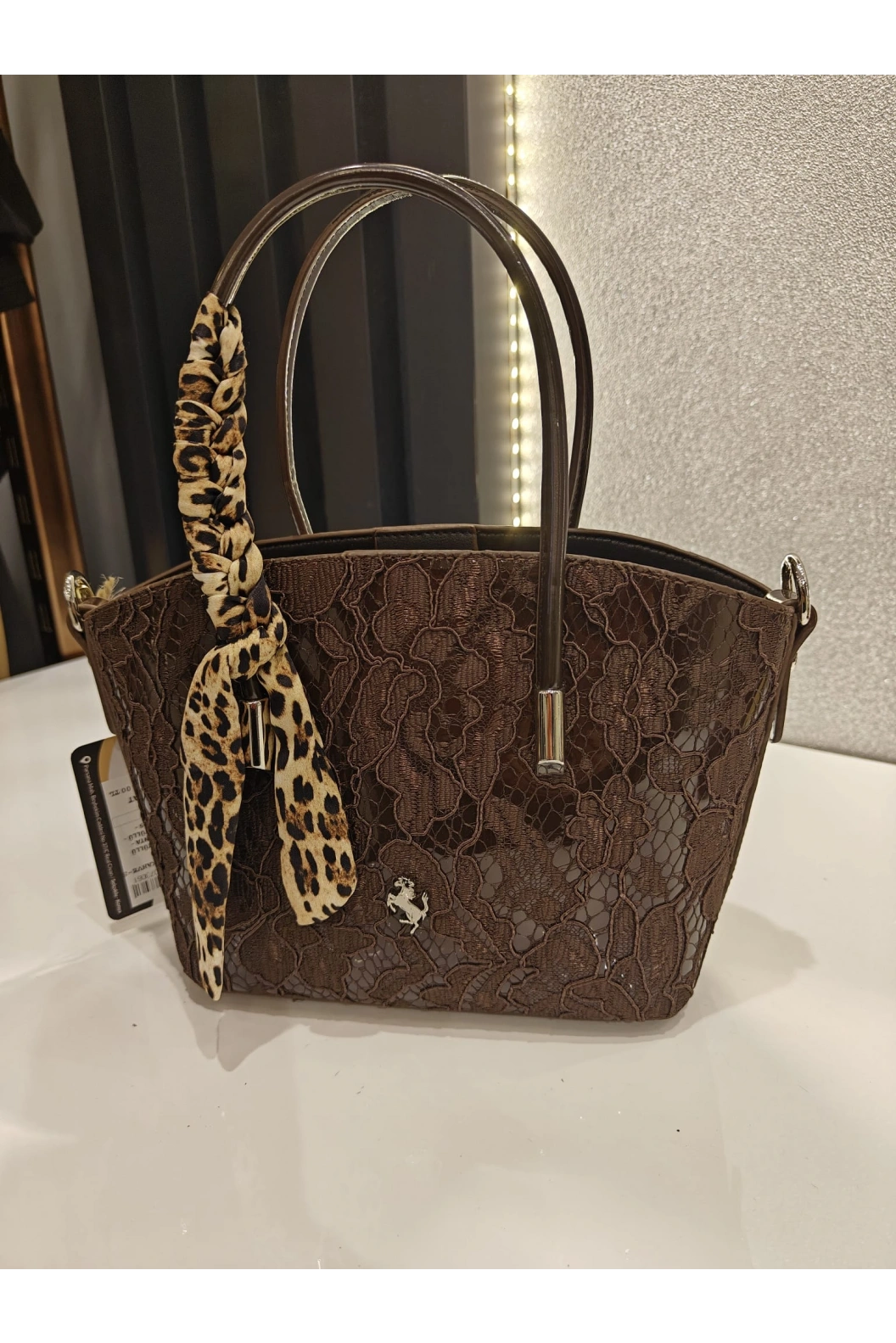 MERİHCE-TÜLLÜ BAYAN ÇANTA KAHVE