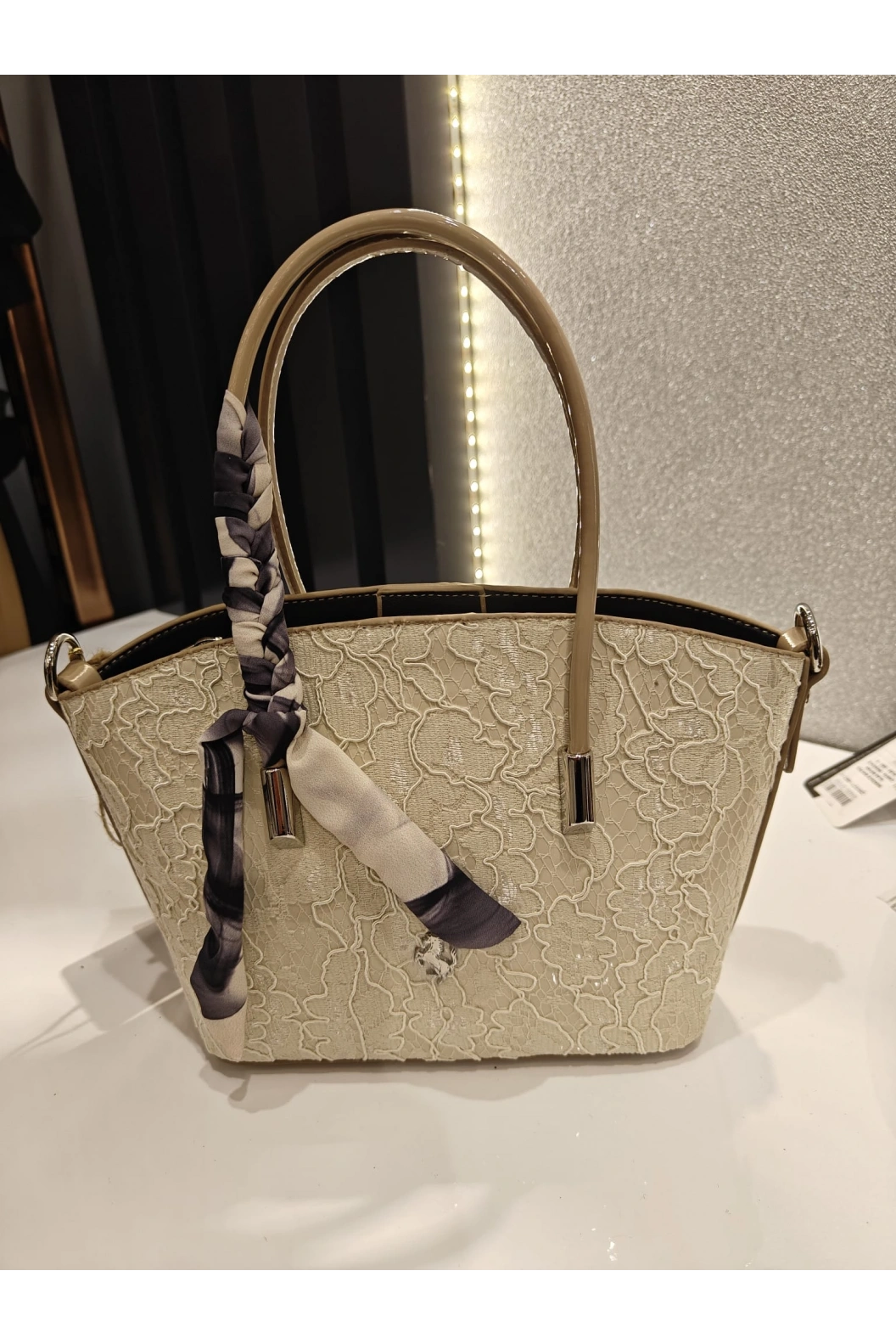 MERİHCE-TÜLLÜ BAYAN ÇANTA BEJ