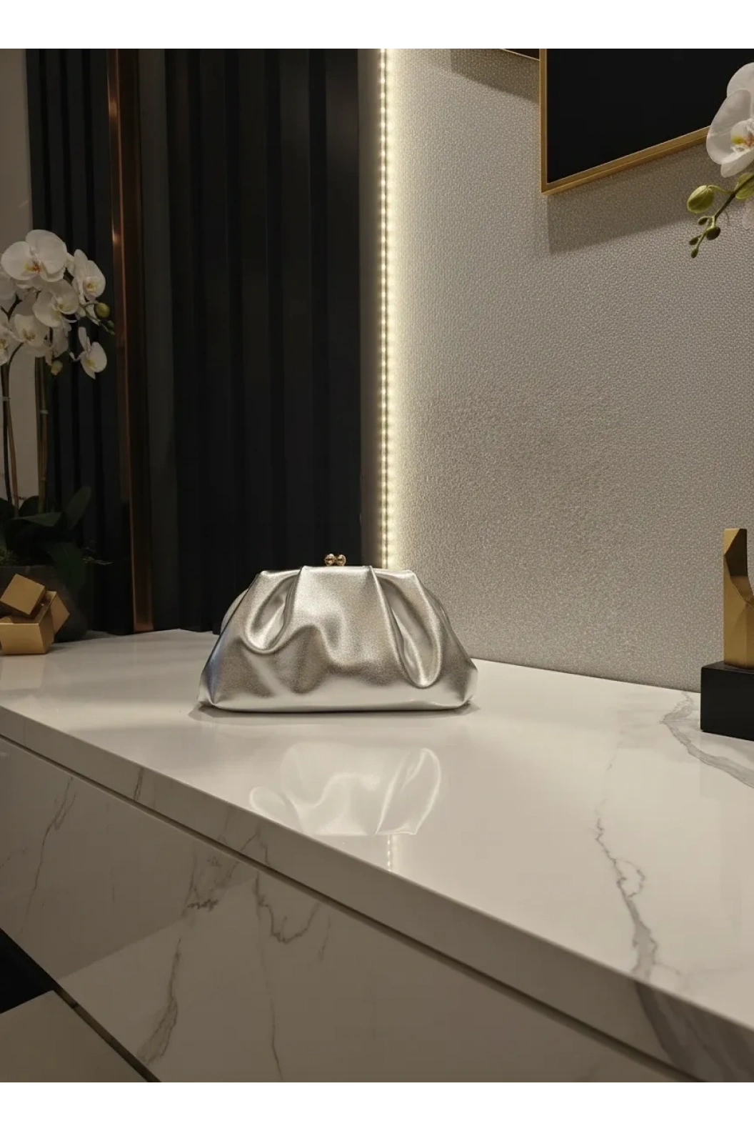 MERİHCE-KLİPSİ KLAÇ ÇANTA GRİ