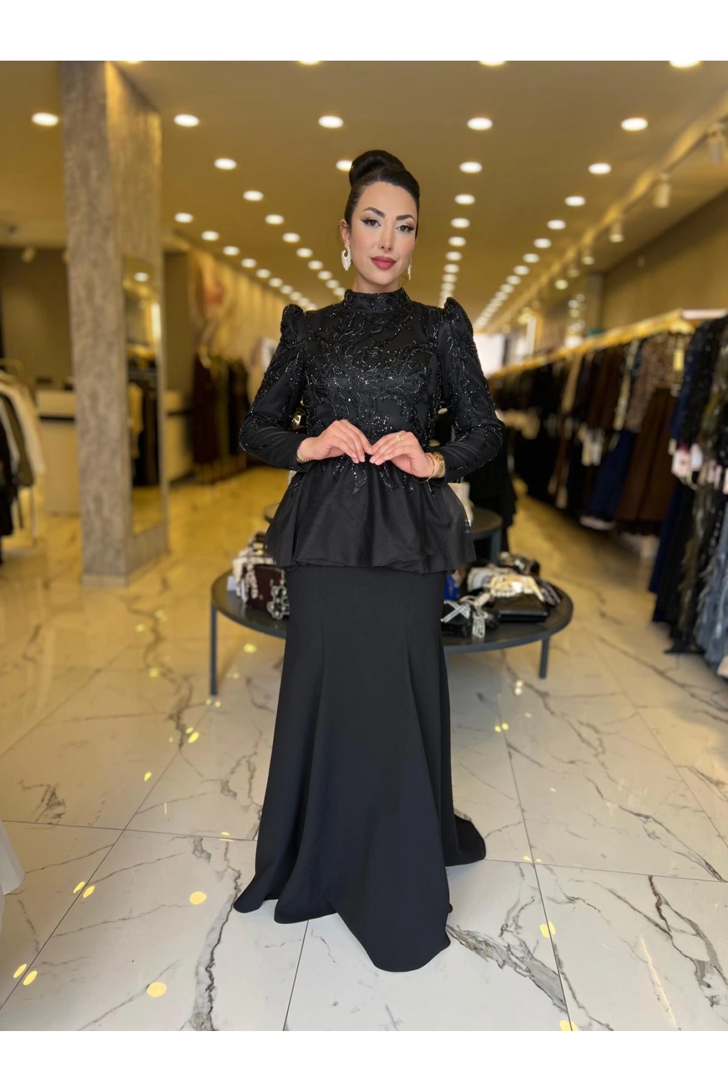 GAMZE ÖZKUL-RÜYA ABİYE SİYAH