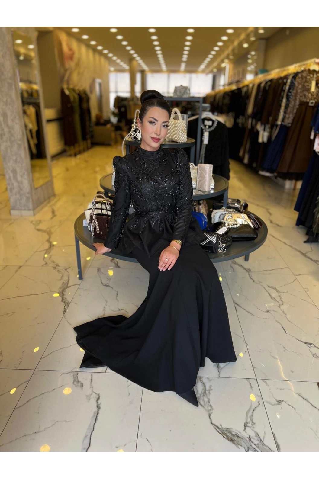 GAMZE ÖZKUL-RÜYA ABİYE SİYAH