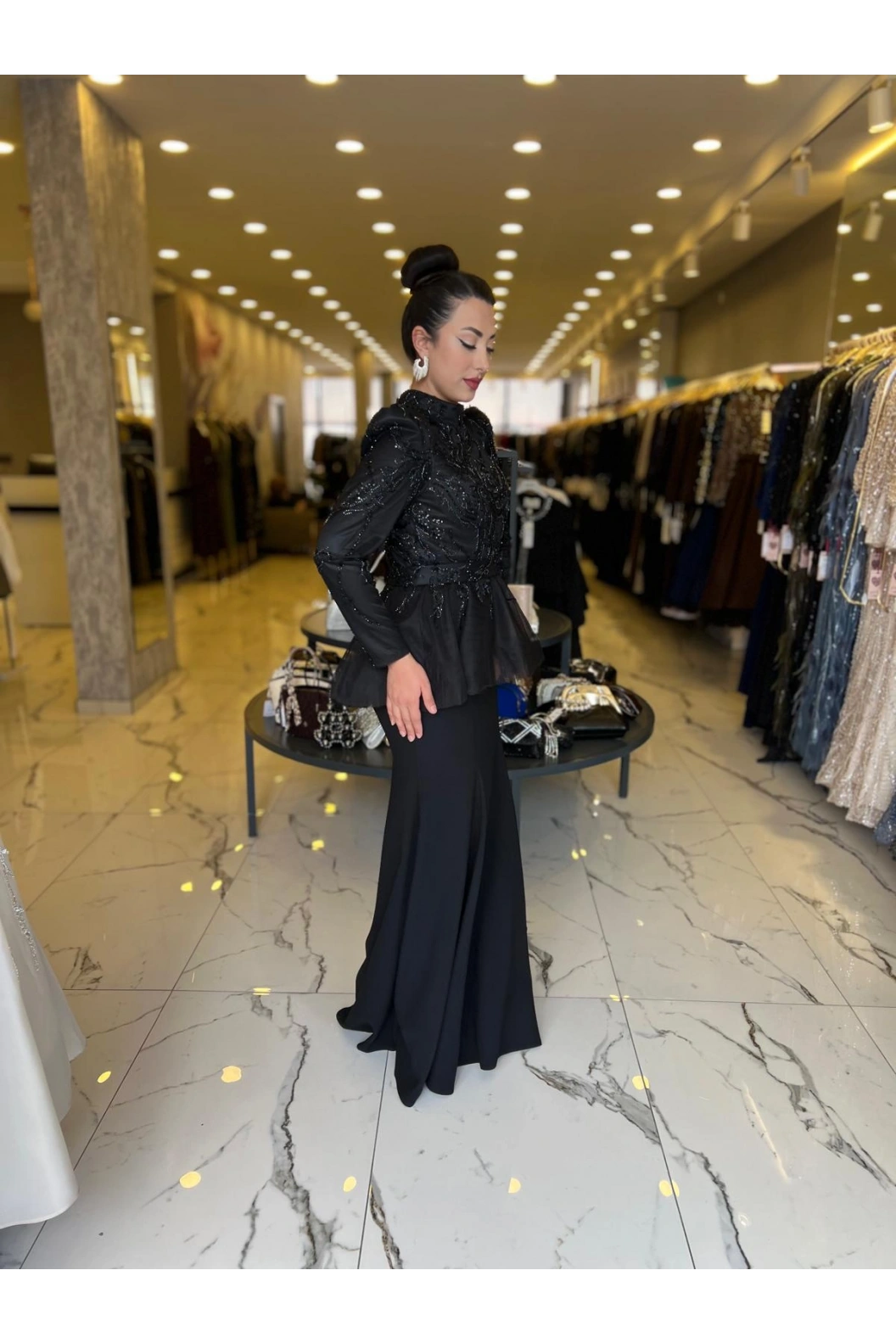 GAMZE ÖZKUL-RÜYA ABİYE SİYAH