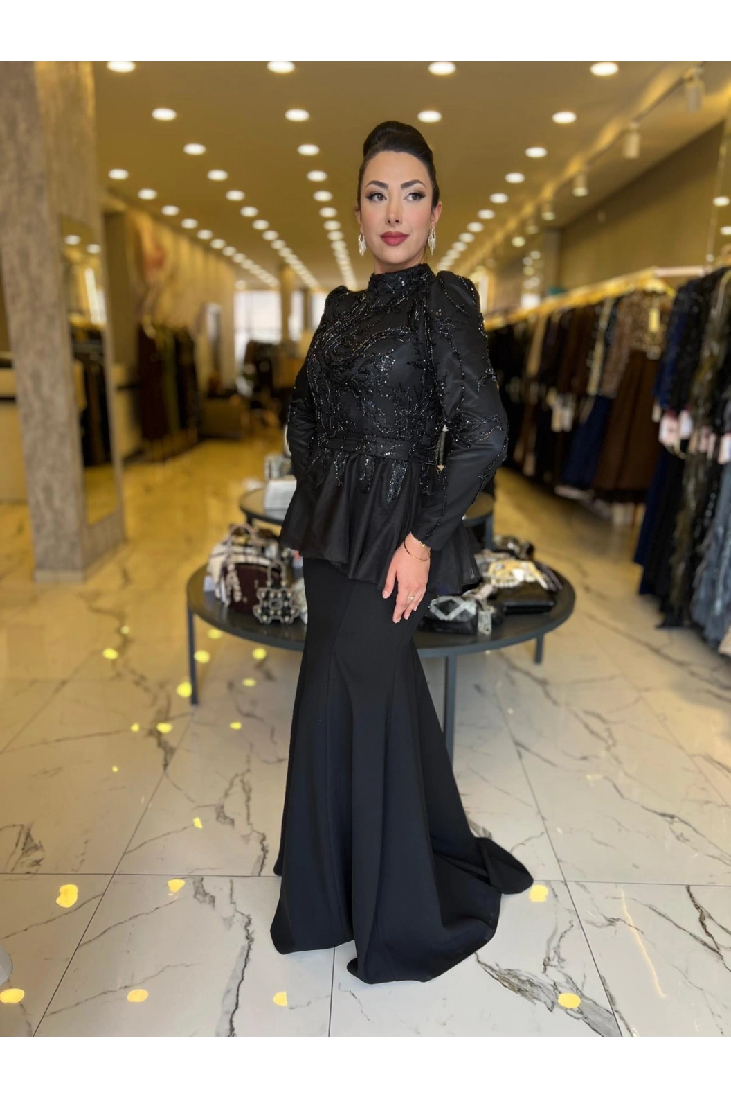 GAMZE ÖZKUL-RÜYA ABİYE SİYAH