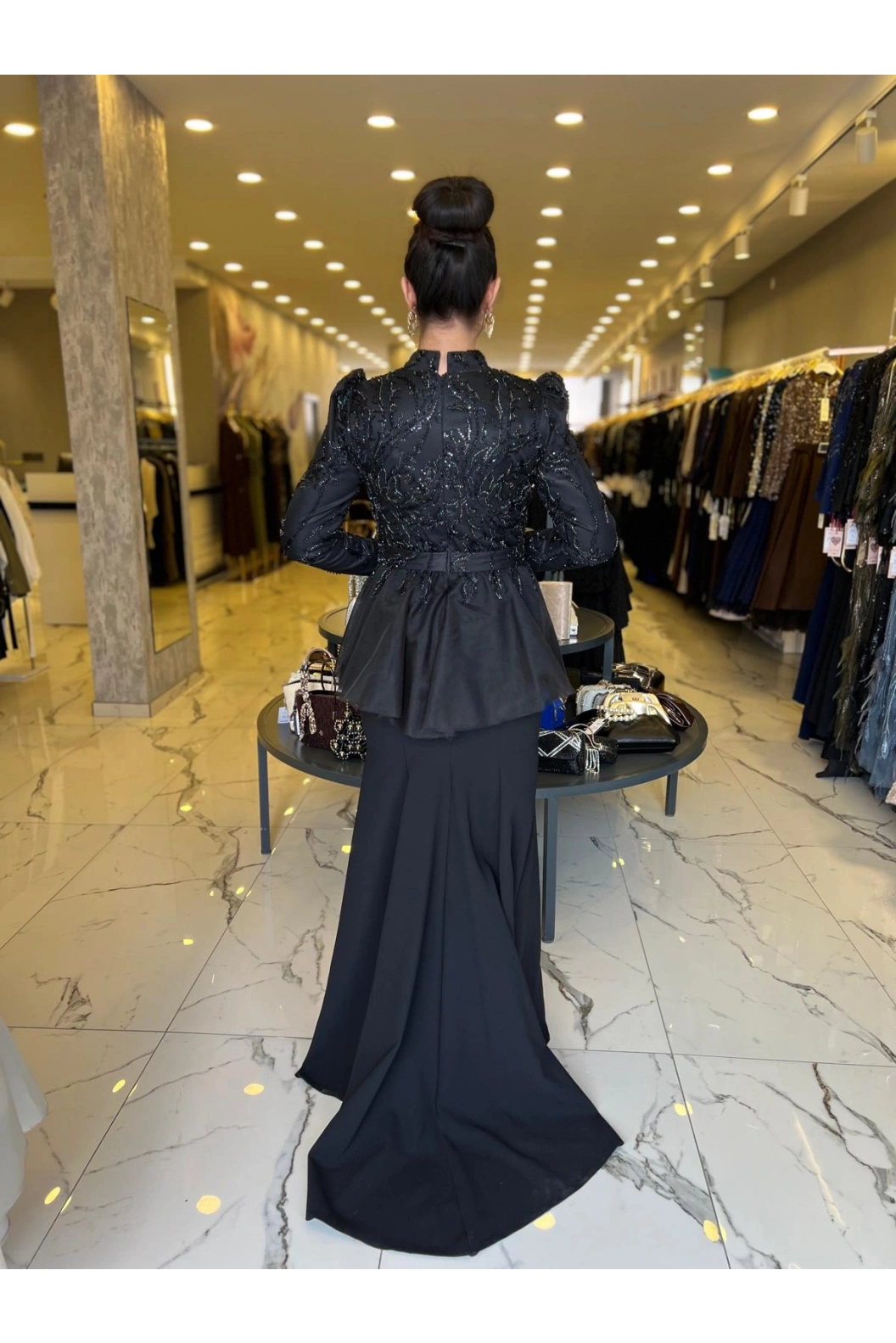 GAMZE ÖZKUL-RÜYA ABİYE SİYAH