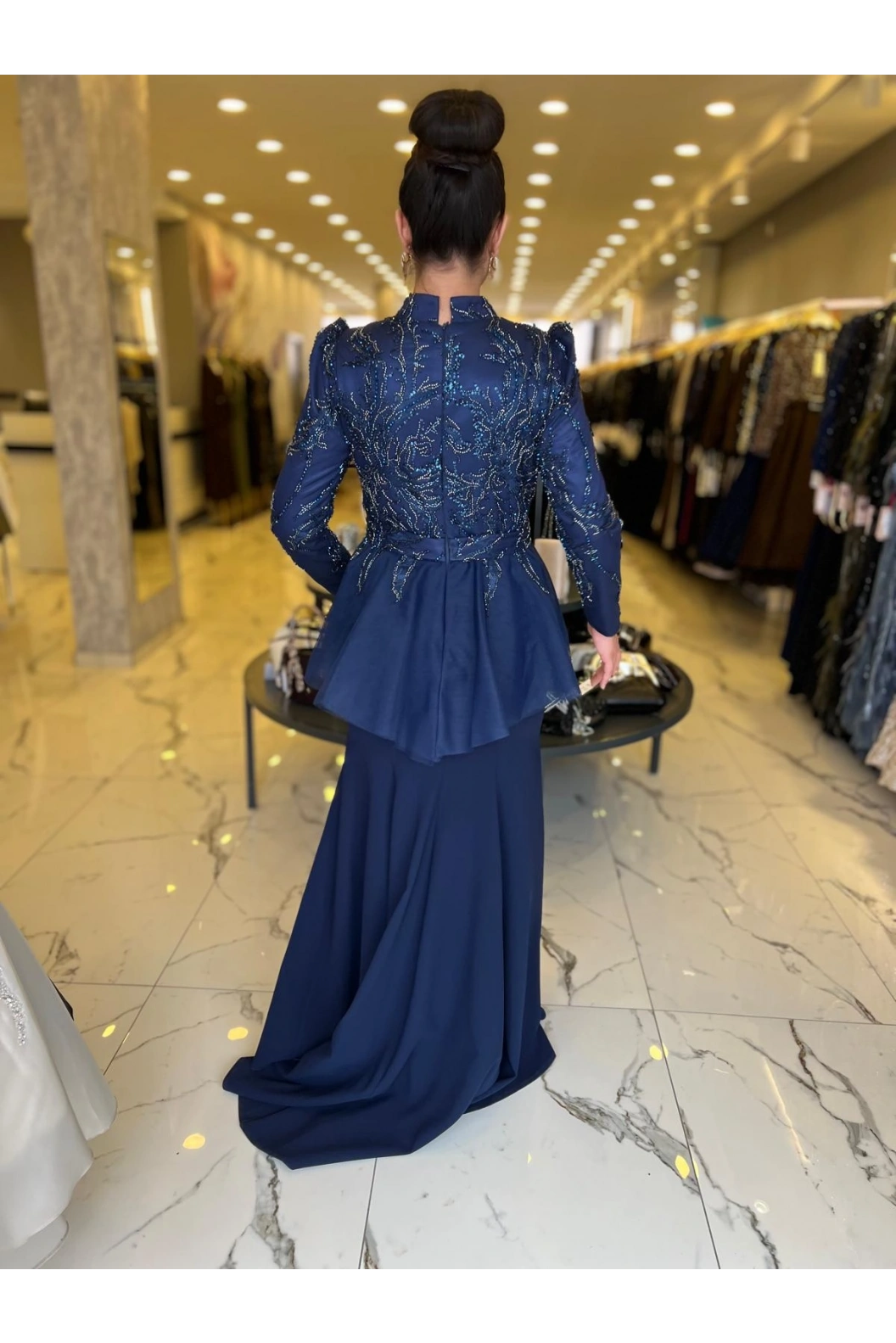 GAMZE ÖZKUL-RÜYA ABİYE LACİVERT