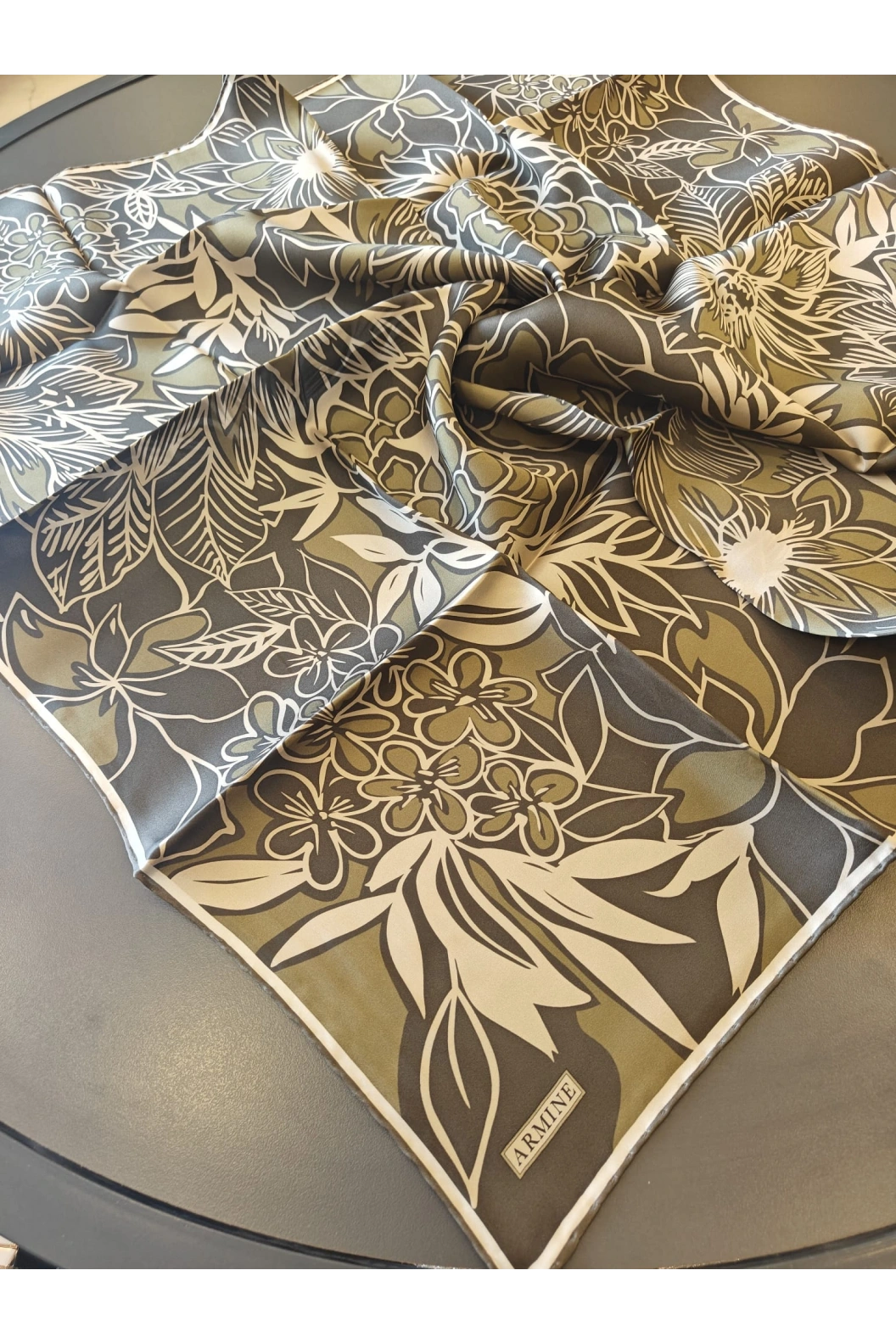 ARMİNE-%100 İPEK EŞARP YEŞİL