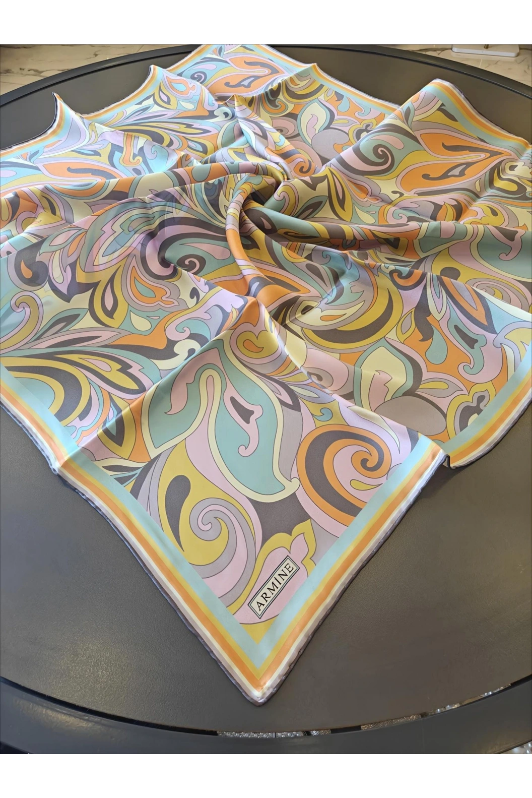 ARMİNE-%100 İPEK EŞARP LİLA