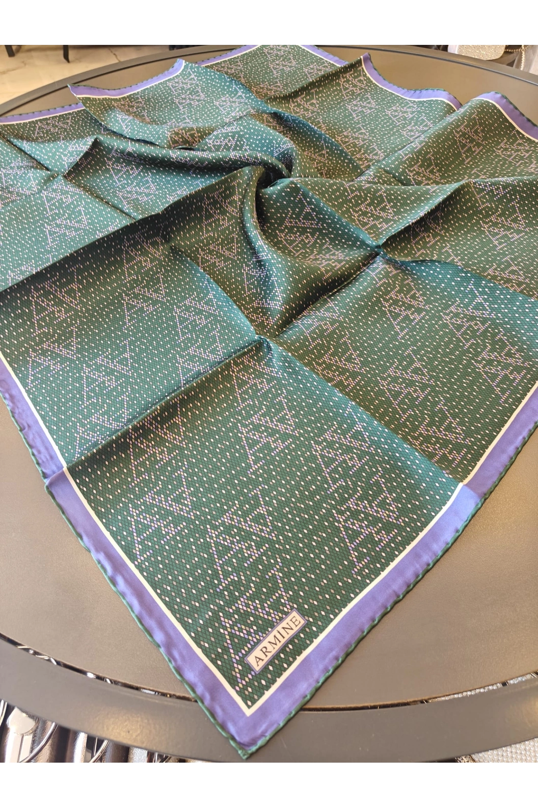 ARMİNE-%100 İPEK EŞARP YEŞİL