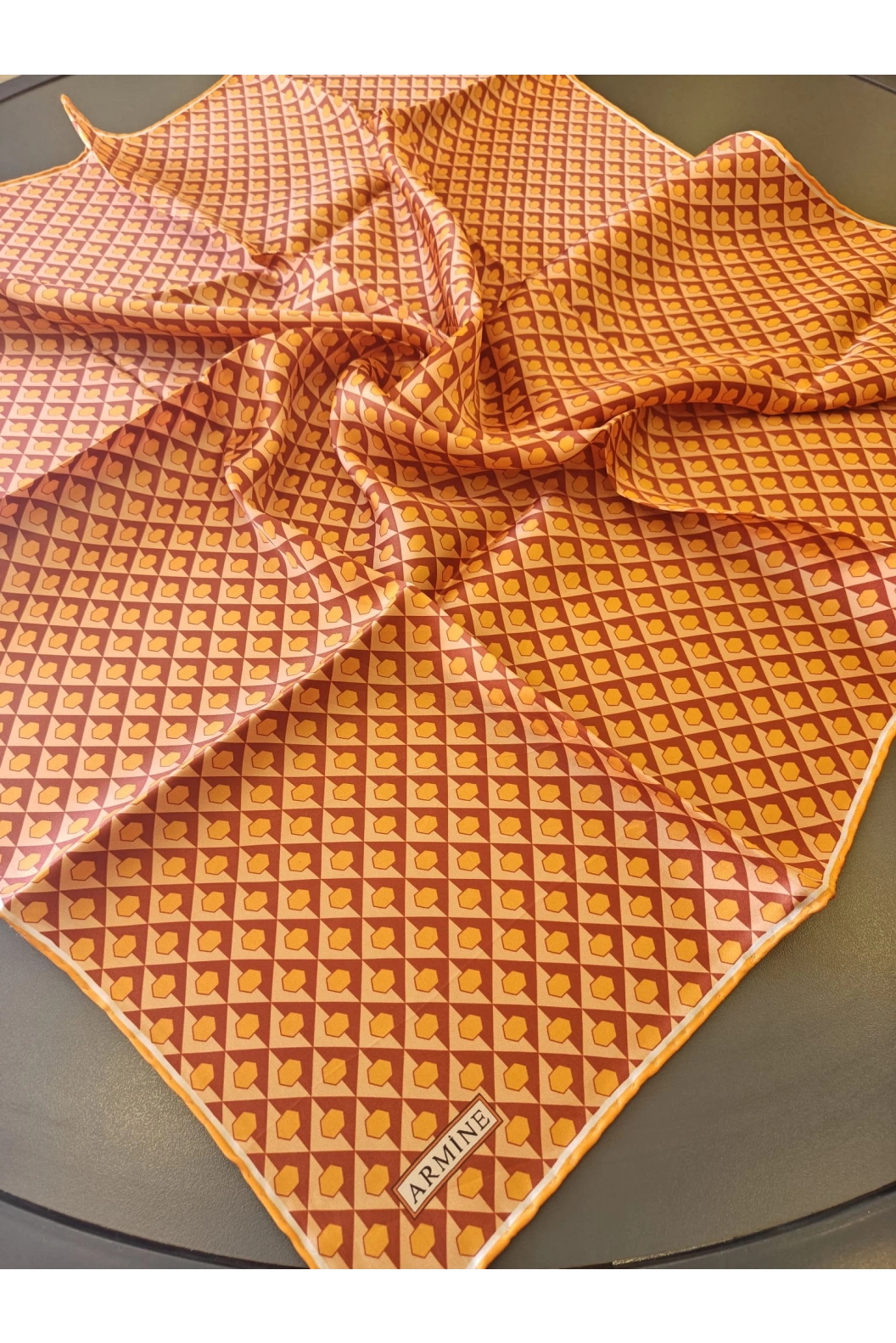 ARMİNE-%100 İPEK EŞARP TURUNCU