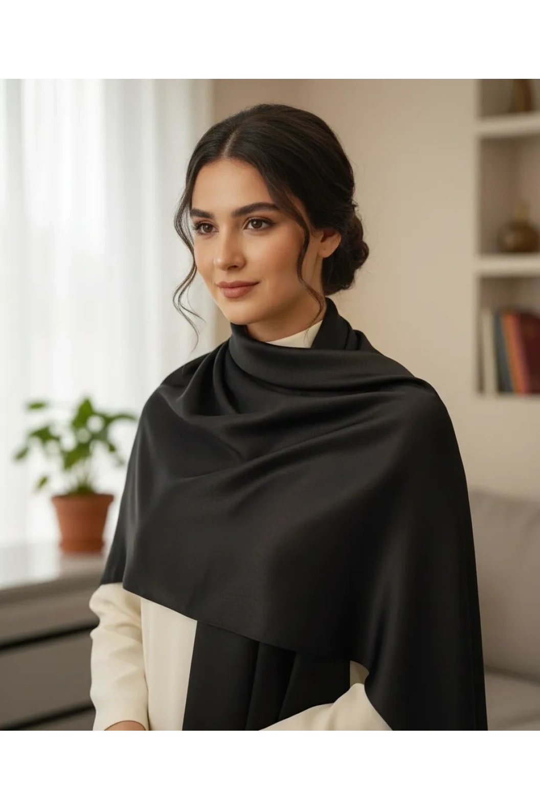 ARMANDA-İPEK ŞAL SİYAH