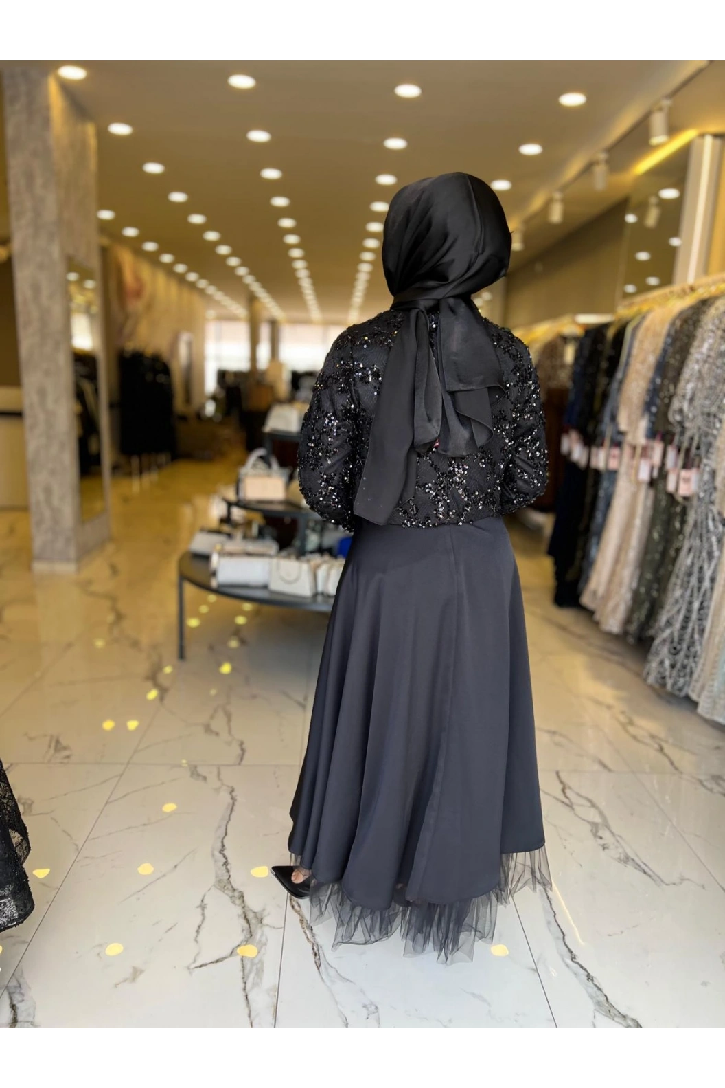 MATEKS-PAYETLİ CEKET ETEKLİ TAKIM SİYAH