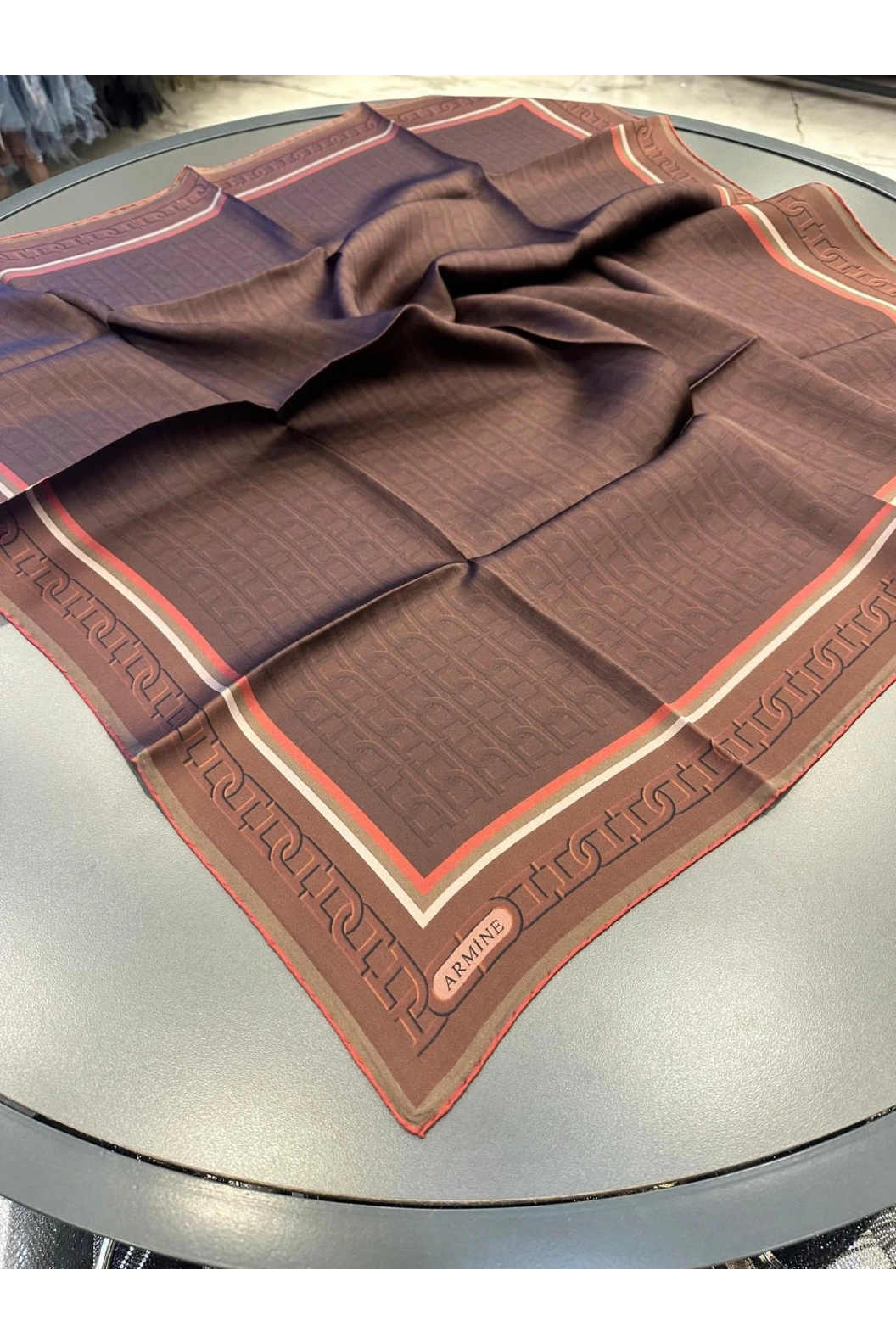 ARMİNE-%100 İPEK EŞARP BORDO