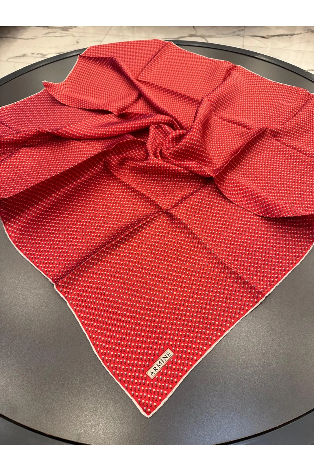 ARMİNE-%100 İPEK EŞARP KIRMIZI