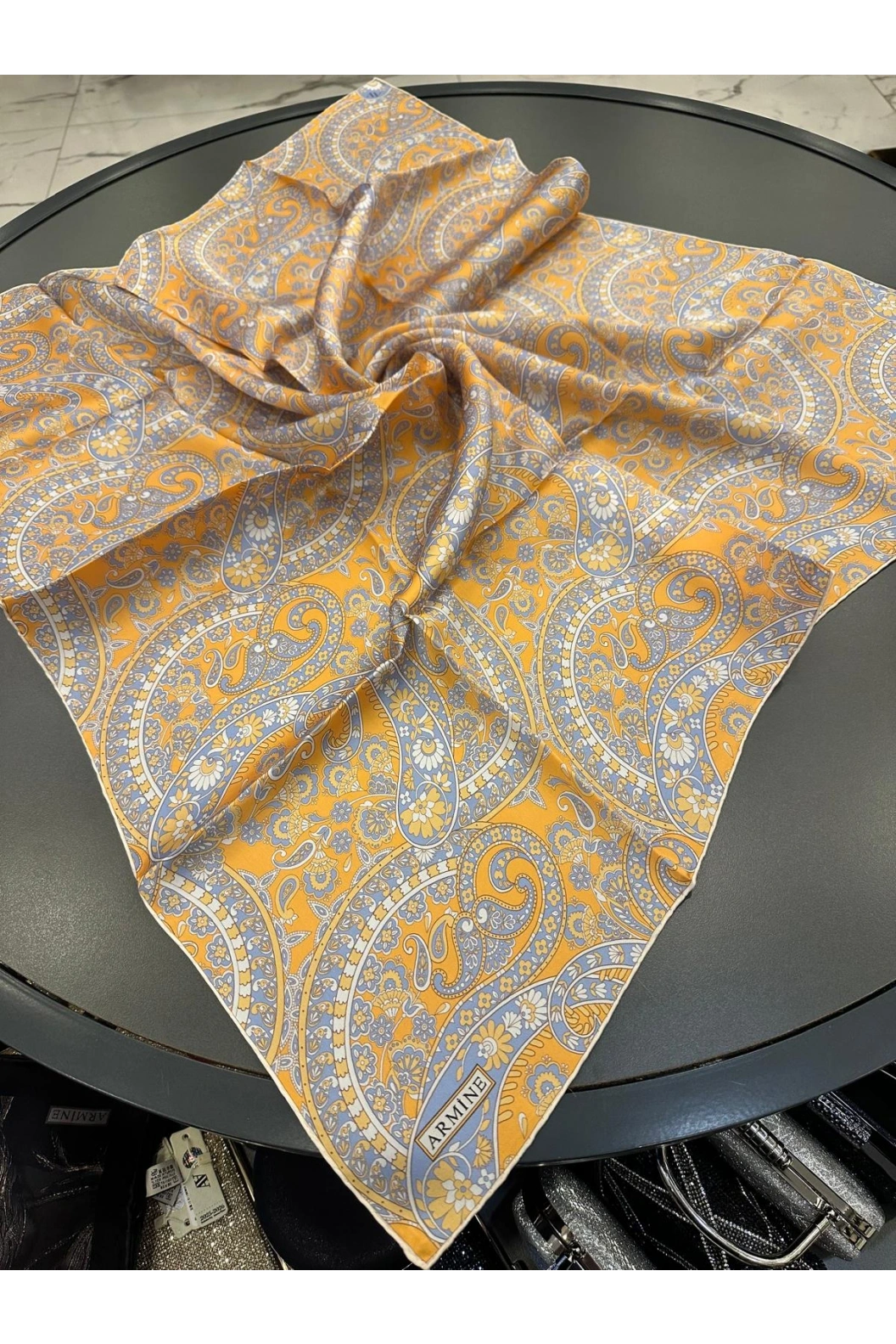 ARMİNE-%100 İPEK EŞARP TURUNCU