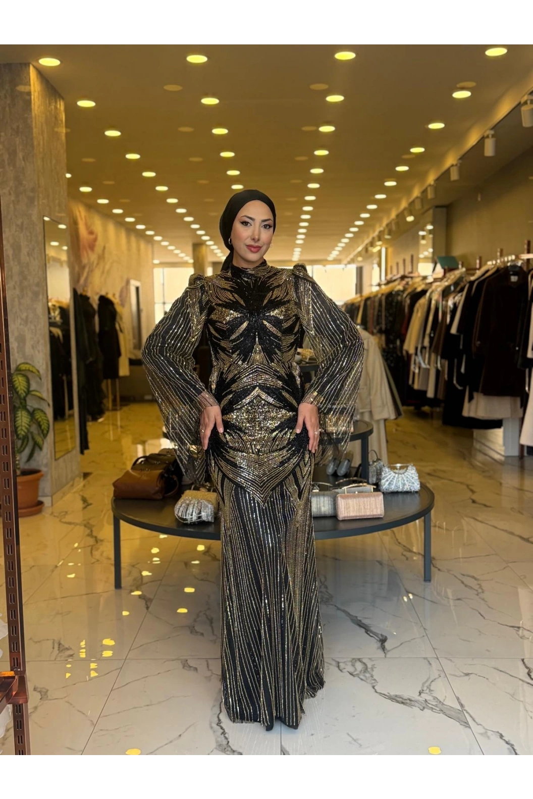 GAMZE ÖZKUL DİLAN ABİYE SİYAH