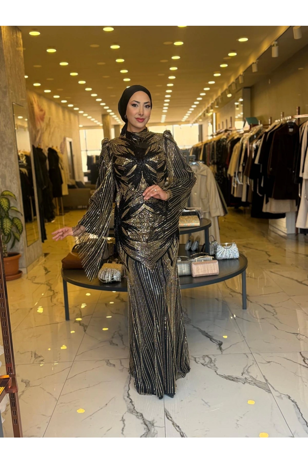 GAMZE ÖZKUL DİLAN ABİYE SİYAH