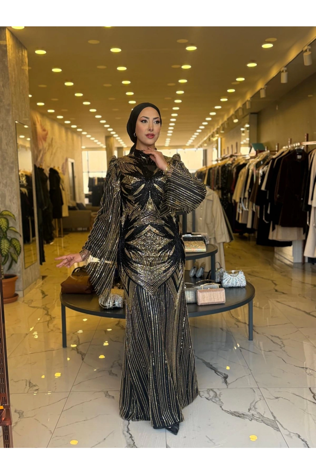 GAMZE ÖZKUL DİLAN ABİYE SİYAH