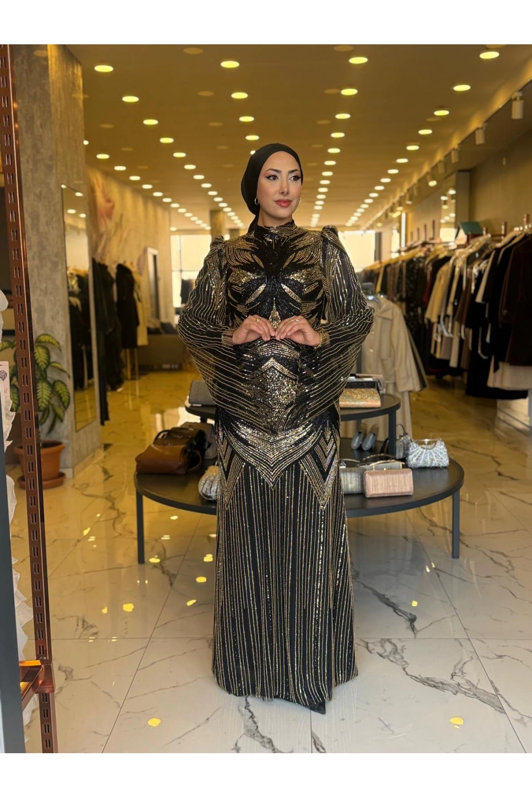 GAMZE ÖZKUL DİLAN ABİYE SİYAH