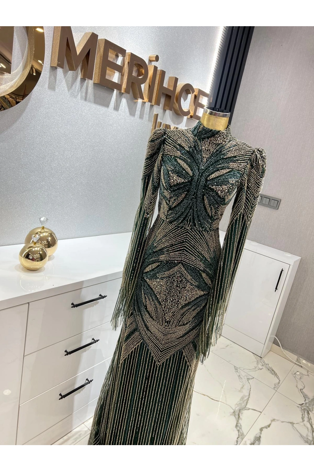 GAMZE ÖZKUL DİLAN ABİYE YEŞİL