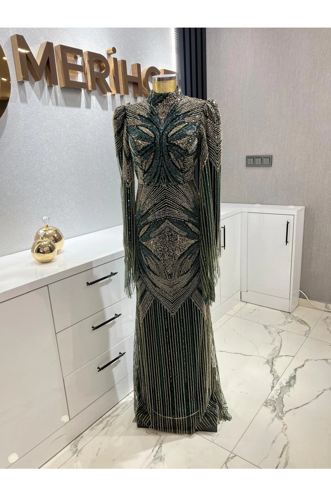 GAMZE ÖZKUL DİLAN ABİYE YEŞİL