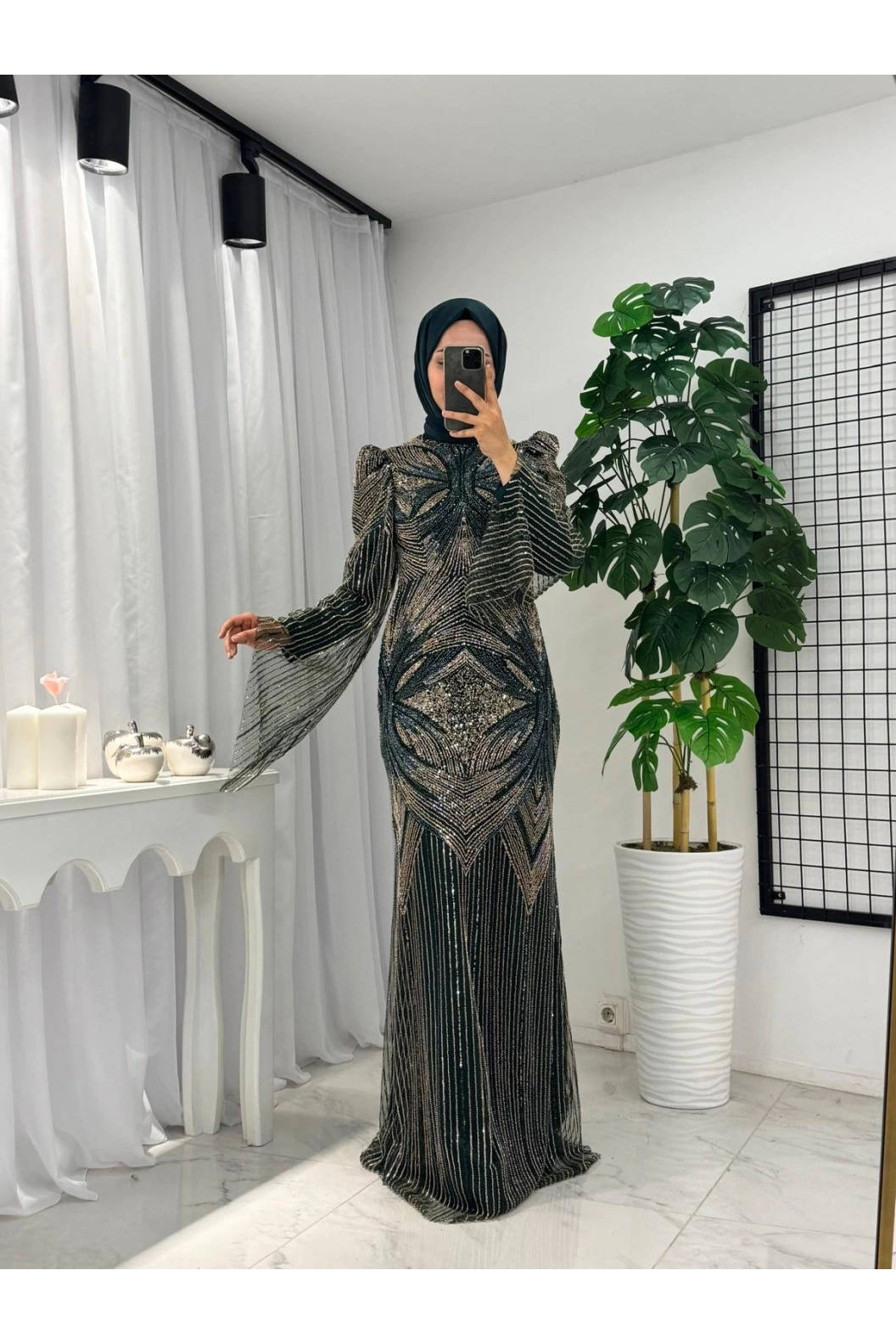 GAMZE ÖZKUL DİLAN ABİYE YEŞİL