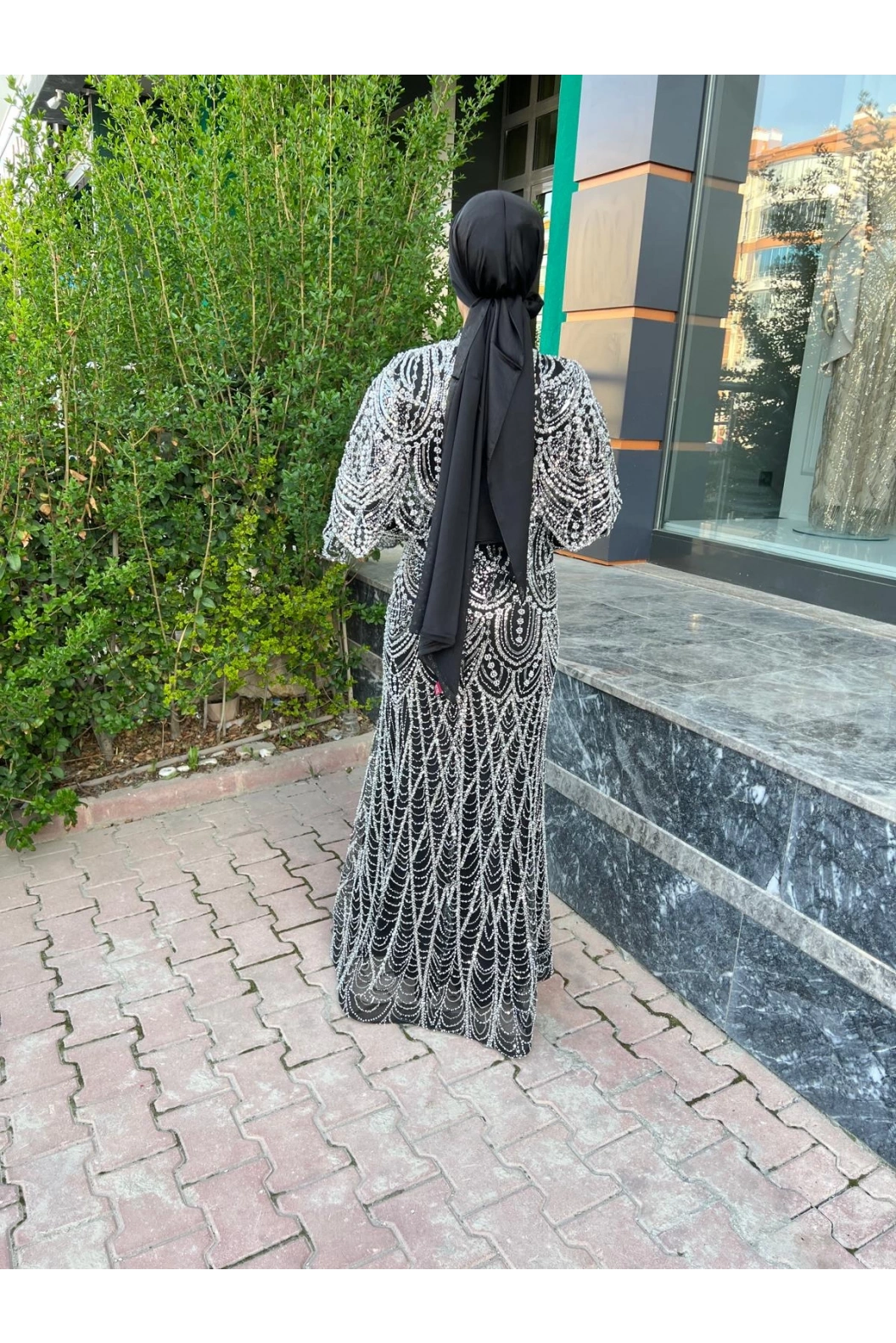 GAMZE ÖZKUL DİVA ABİYE SİYAH