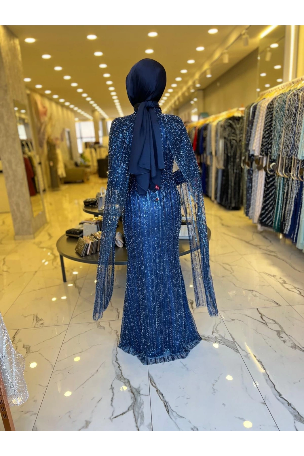 GAMZE ÖZKUL EFSUN ABİYE LACİVERT