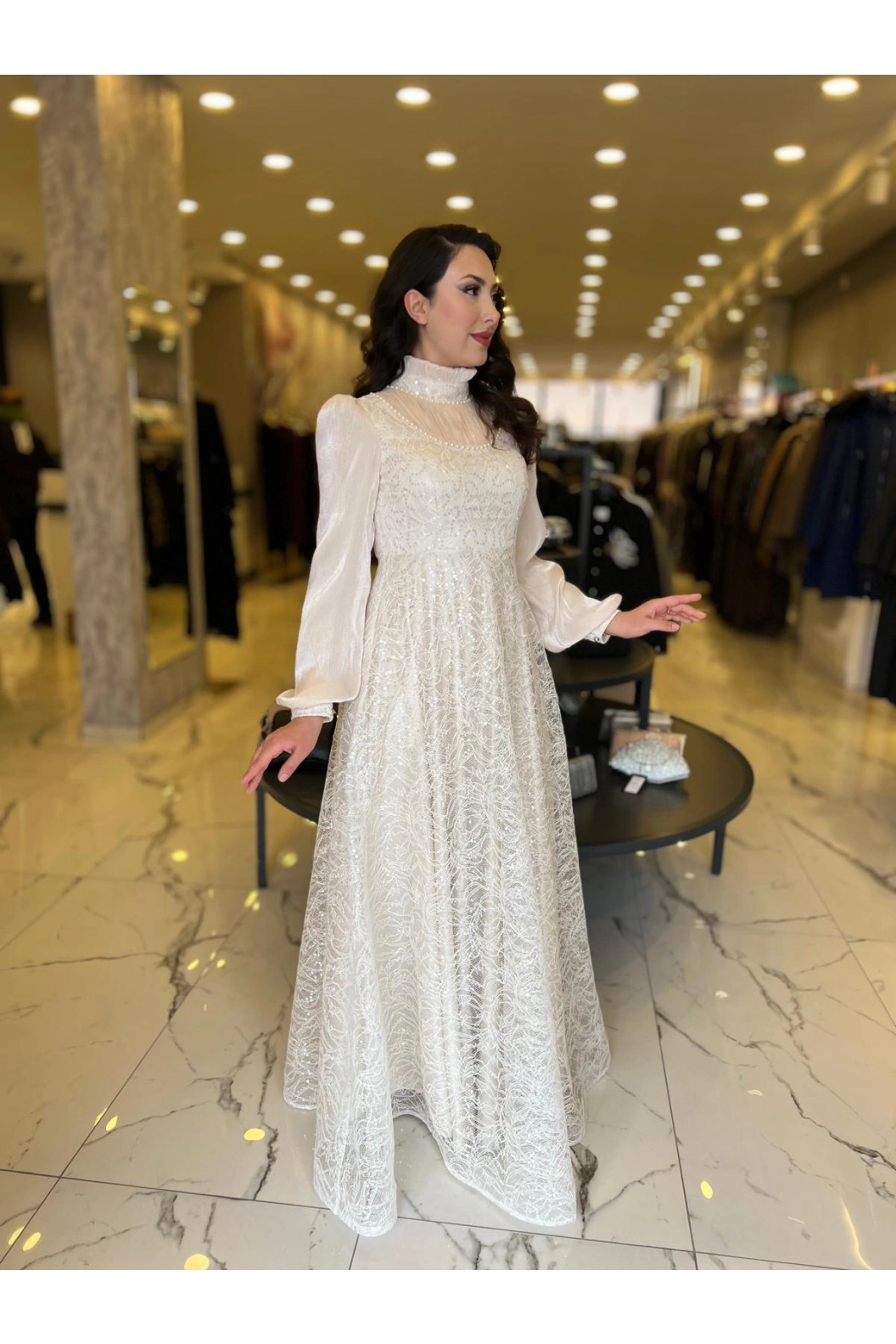 GAMZE ÖZKUL-İNCİ ABİYE BEJ