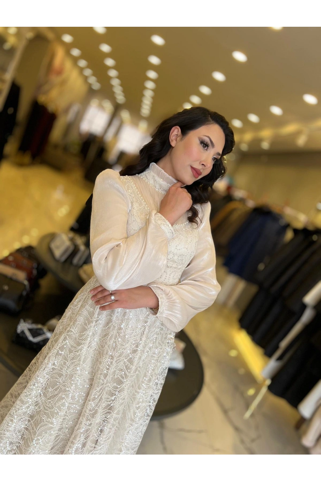 GAMZE ÖZKUL-İNCİ ABİYE BEJ