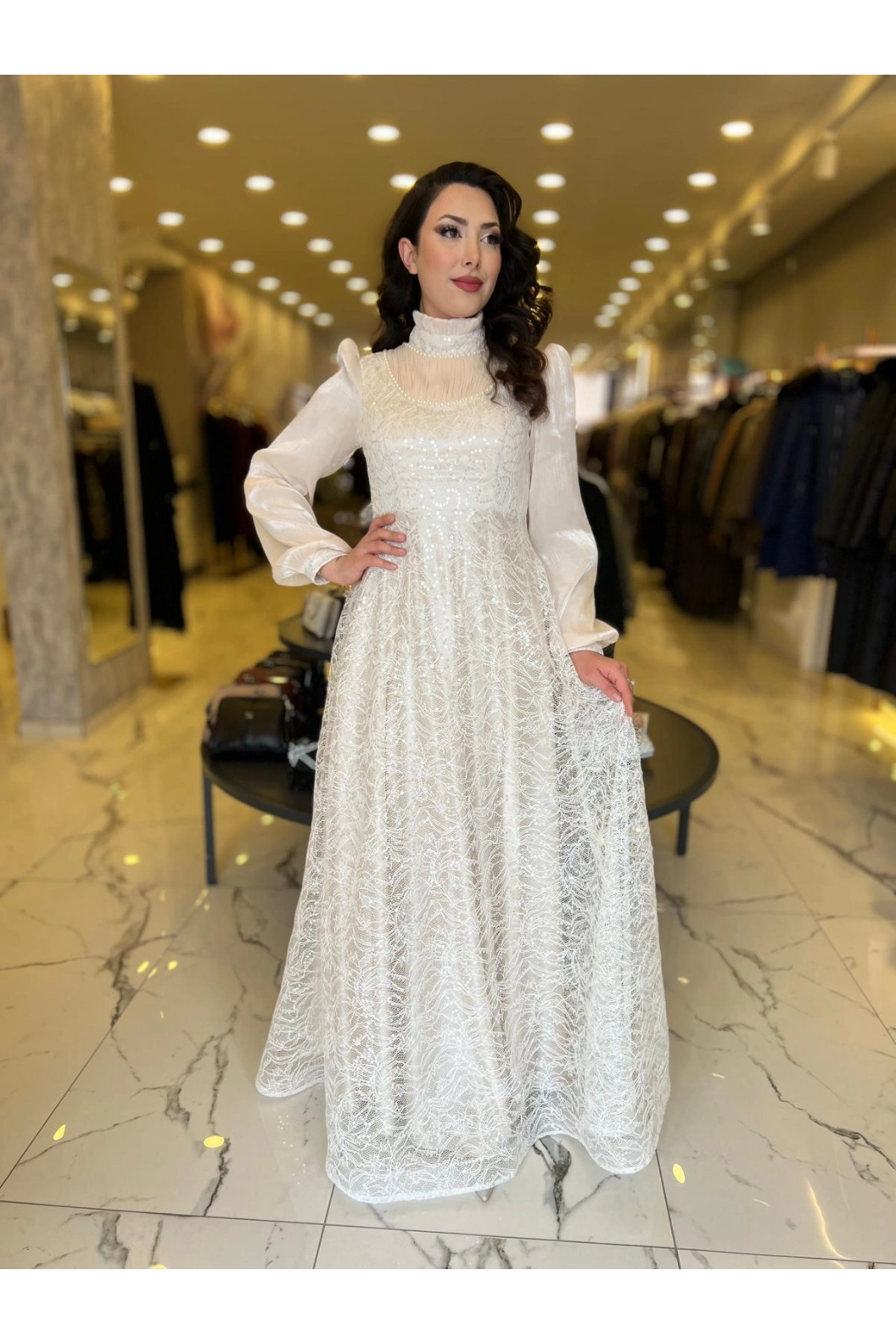 GAMZE ÖZKUL-İNCİ ABİYE BEJ