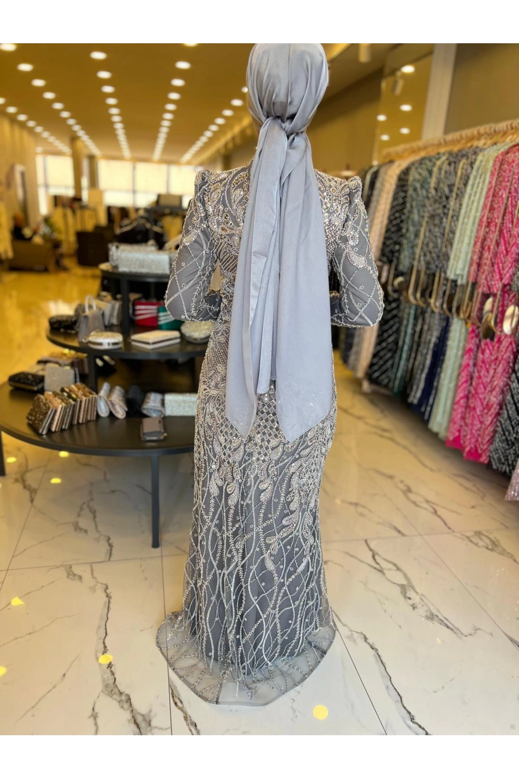 GAMZE ÖZKUL SENA ABİYE ANTRASİT