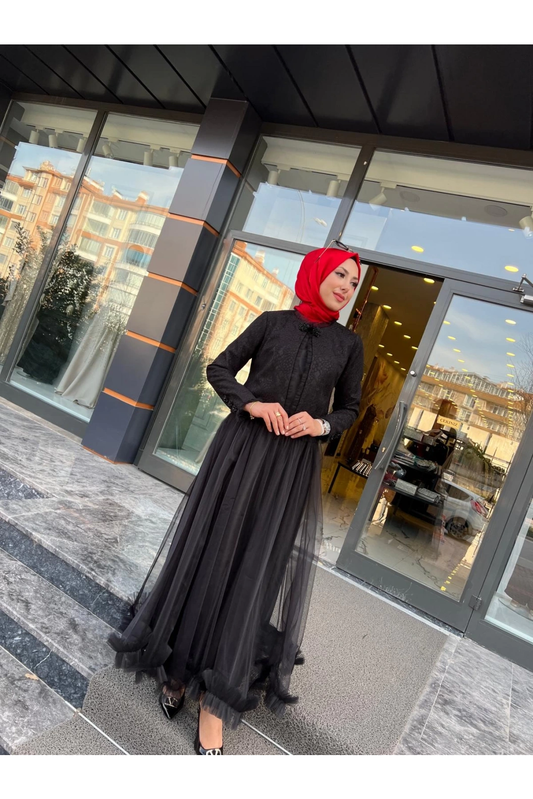 GAZELLA-CEKETİ DANTELLİ TAKIM SİYAH