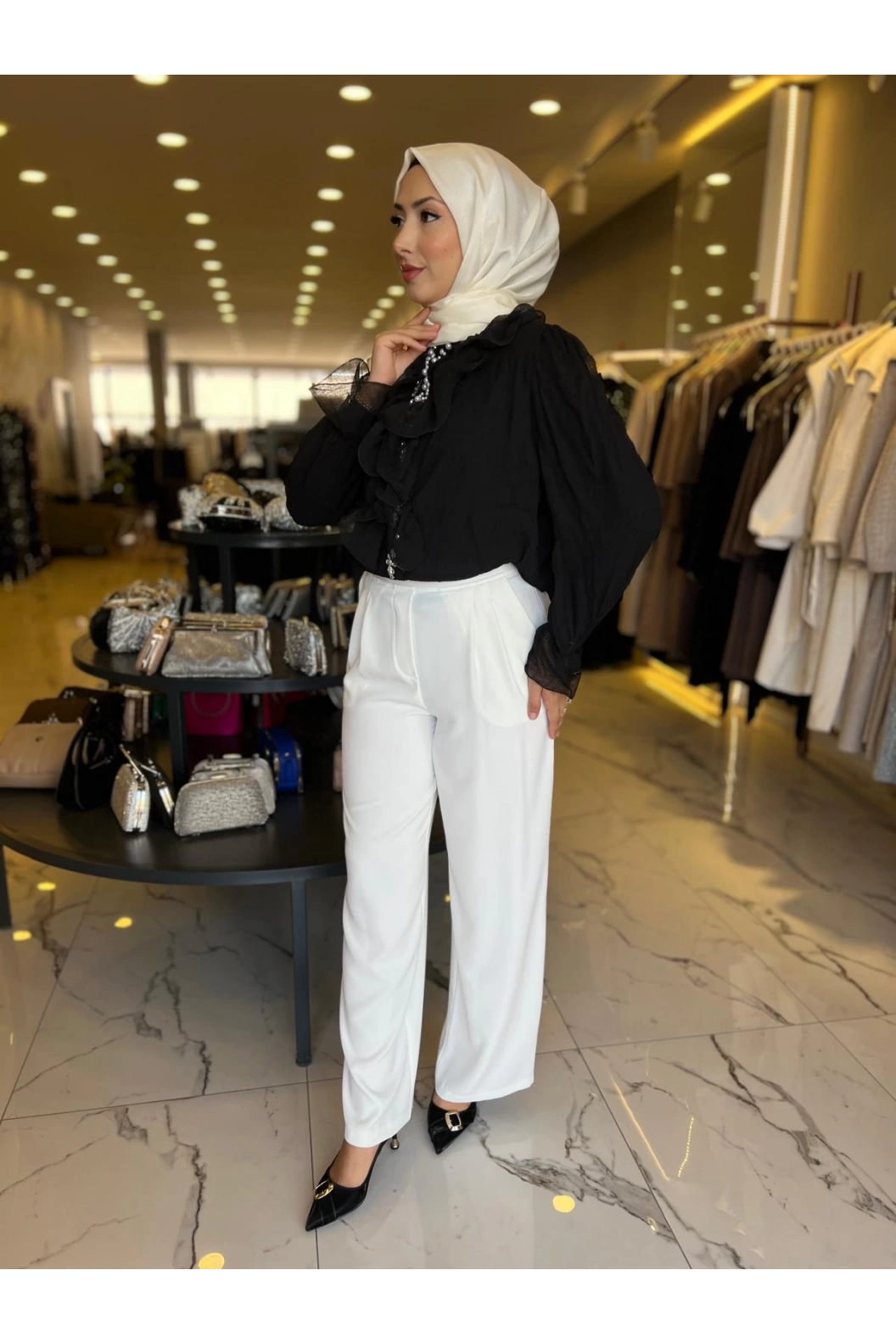 İTHAL-İNCİLİ İTHAL GÖMLEK SİYAH