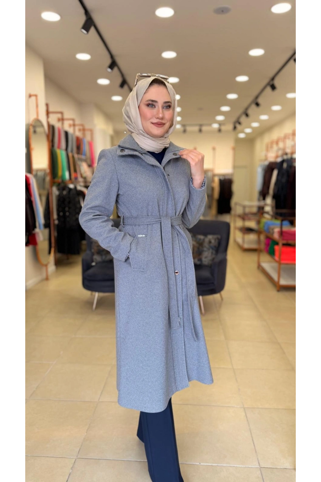KİBRİT-BAYAN KABAN GRİ