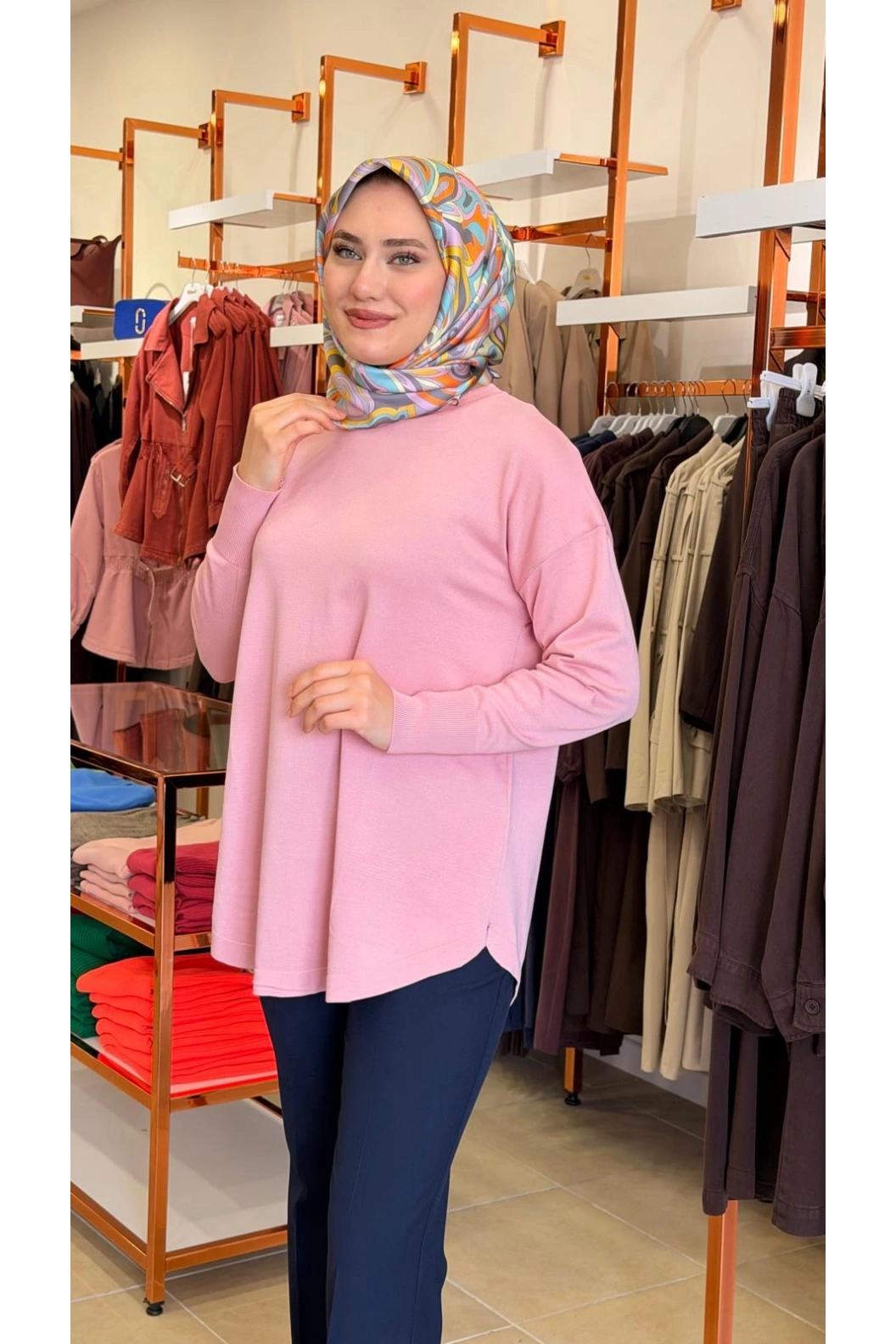 MAGAZİN-İNCE ÖRME TRİKO PEMBE