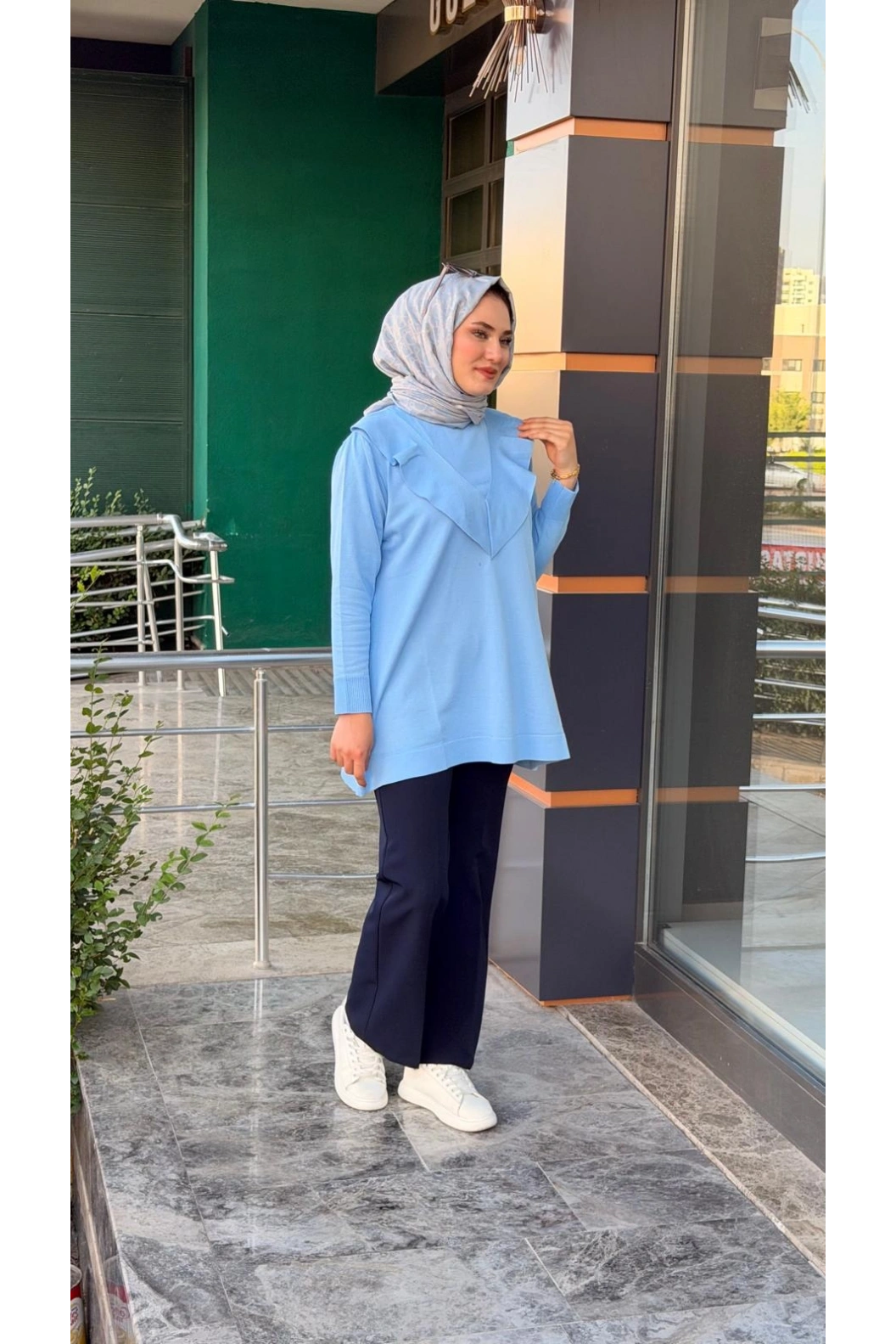 MAGAZİN-VOLANLI TRİKO BEBE MAVİSİ