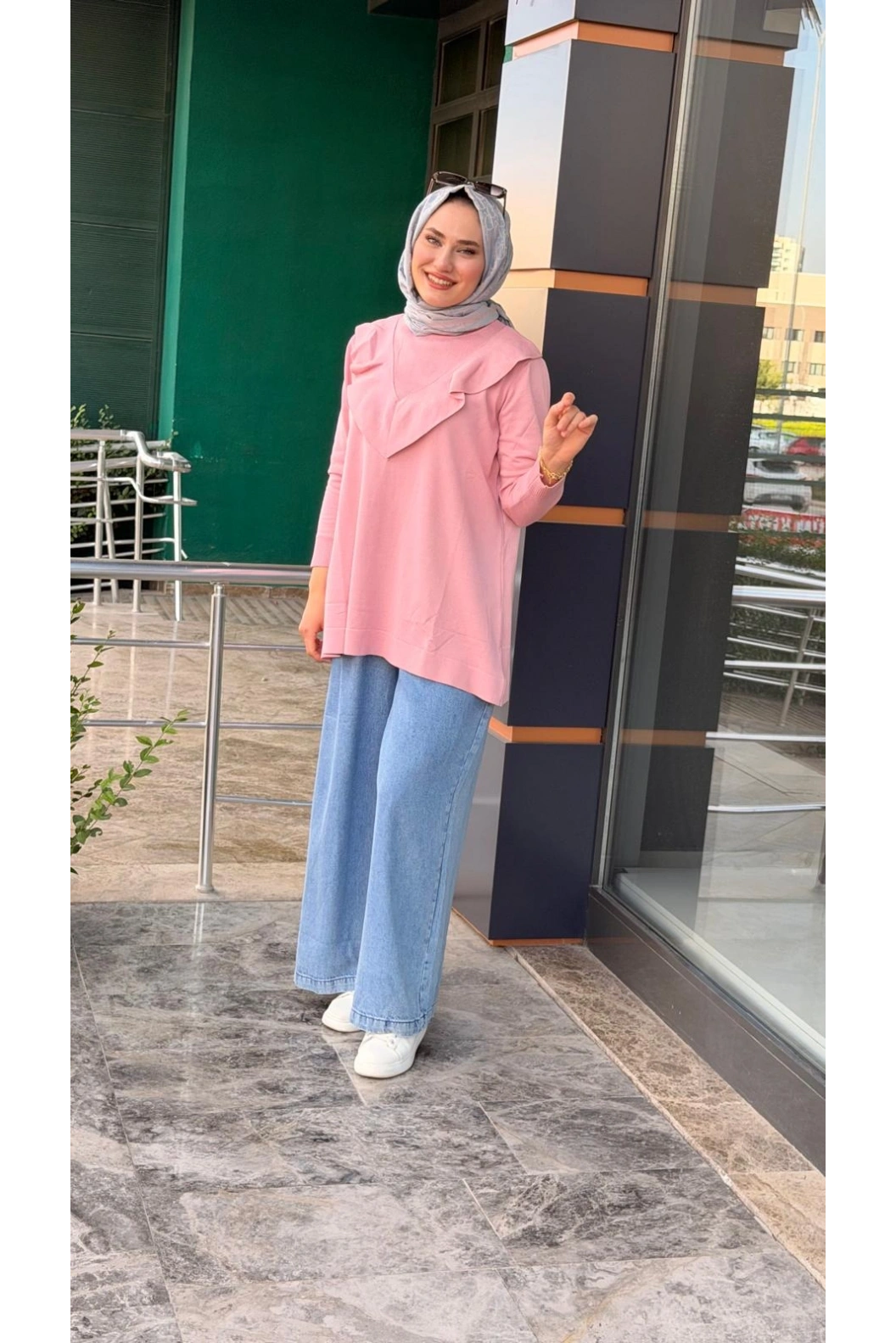 MAGAZİN-VOLANLI TRİKO PEMBE