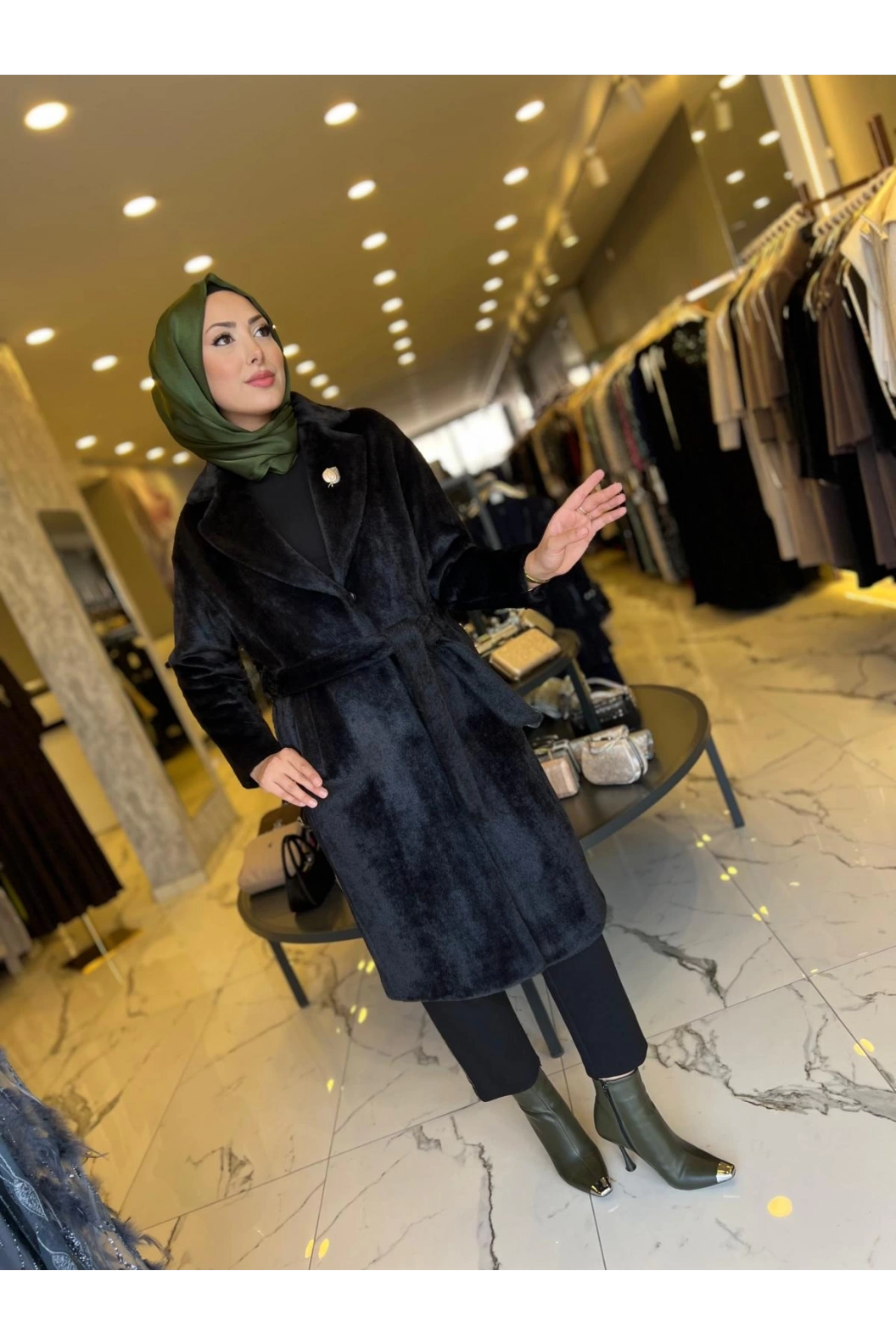 MATEKS-ANGORA KABAN SİYAH