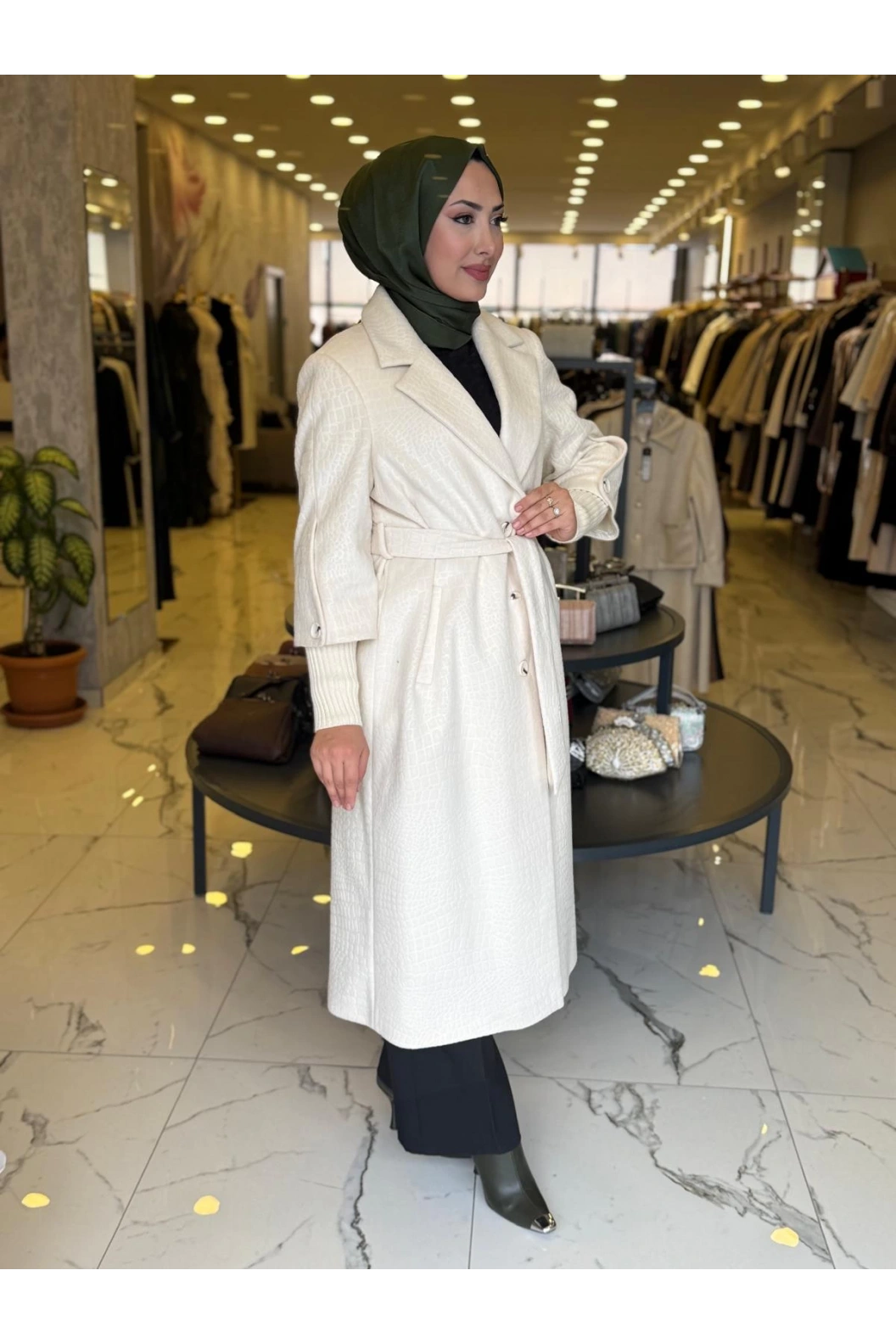 MATEKS KOLU ÖRGÜLÜ KABAN BEJ