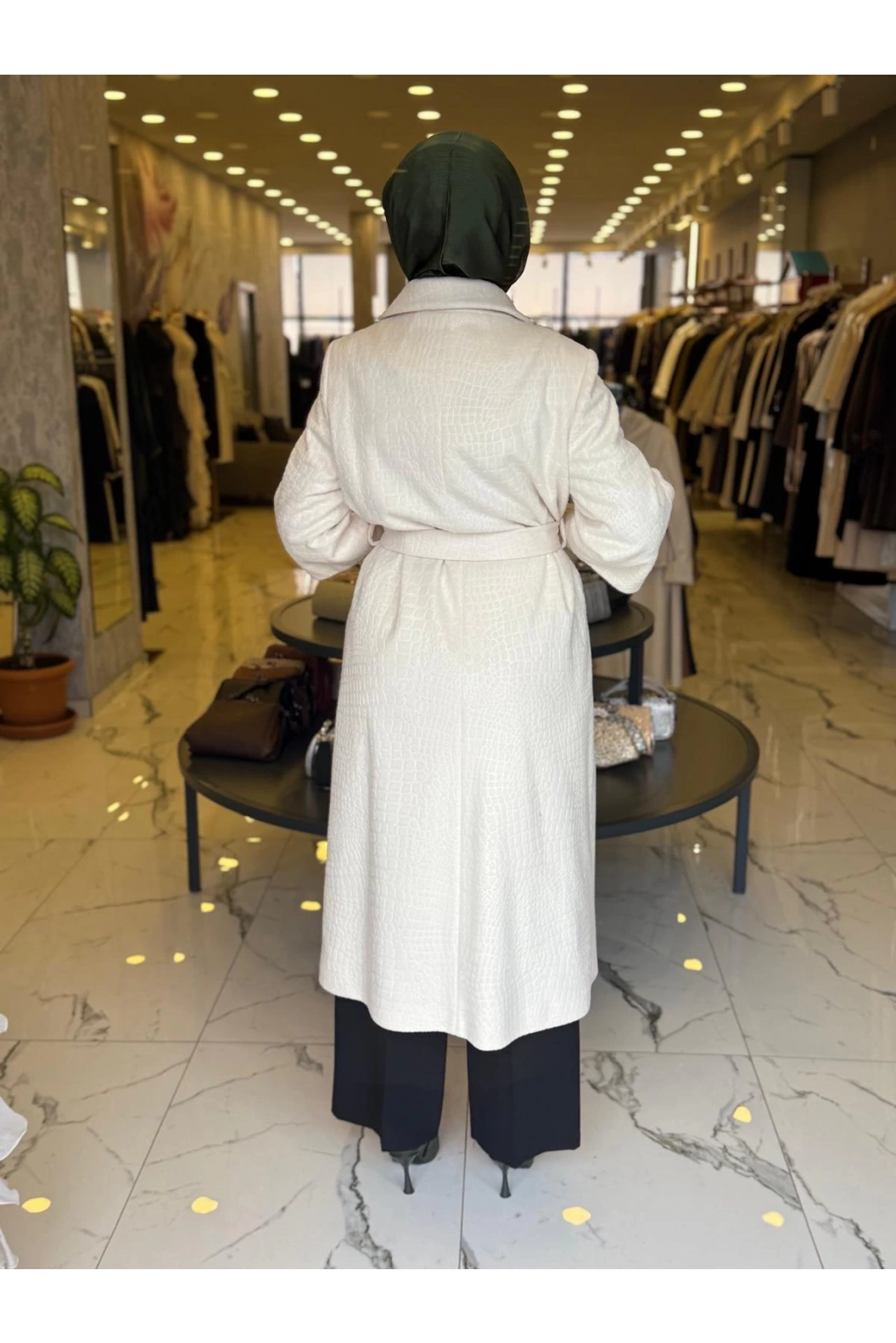 MATEKS KOLU ÖRGÜLÜ KABAN BEJ