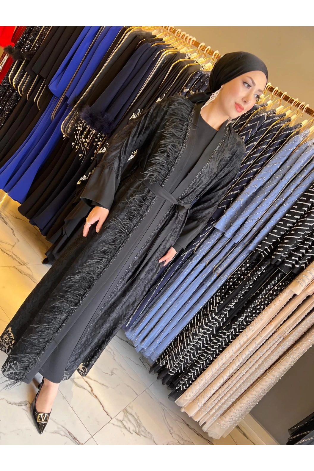 MATEKS-OTRİŞLİ ABAYA SİYAH