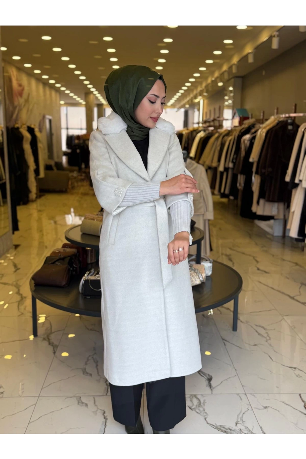 MATEKS-SİMLİ KAŞE KABAN EKRU